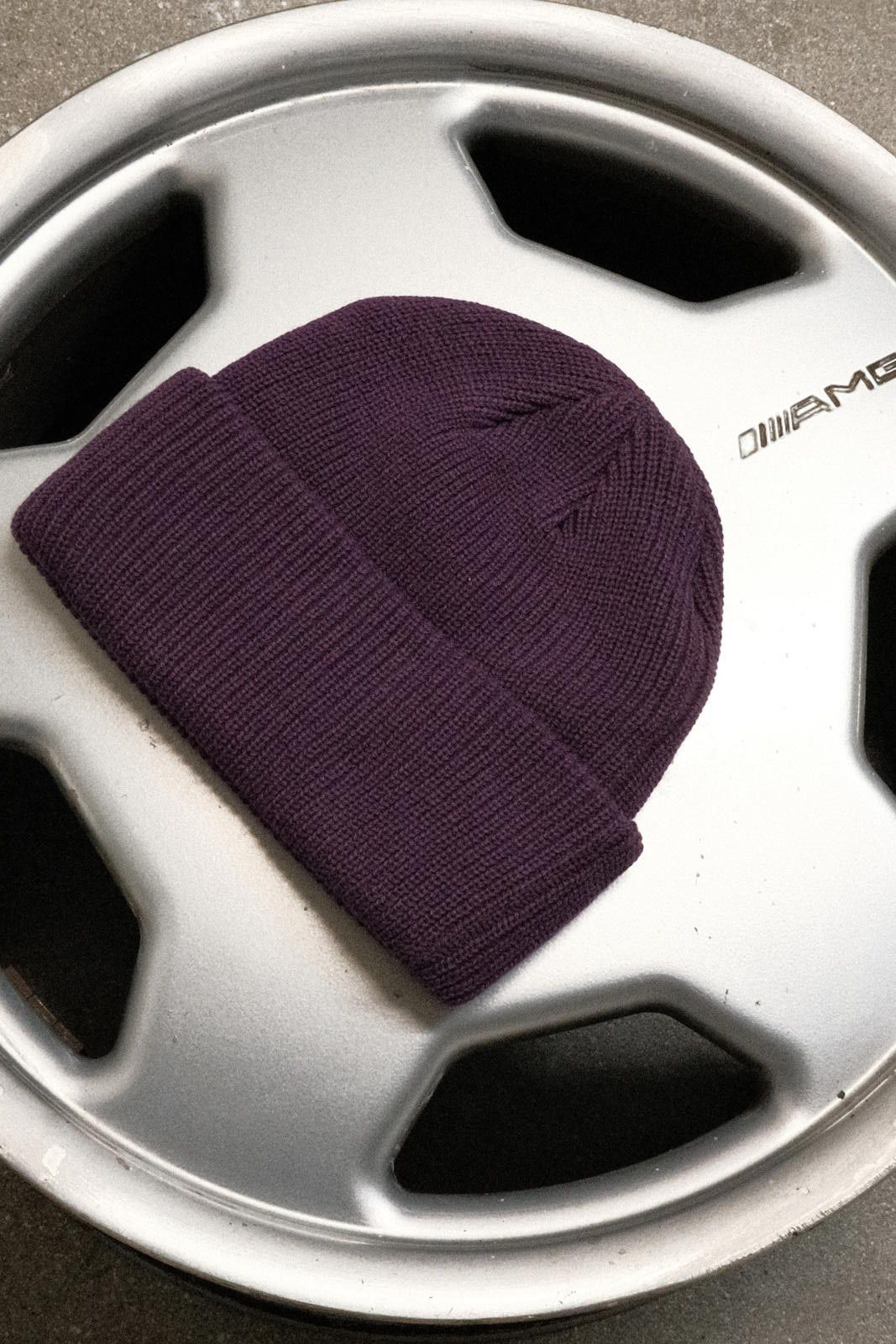 Unknown London Cozy Purple Ribbed Knit Beanie Hat Size ONE SIZE - 2 Thumbnail