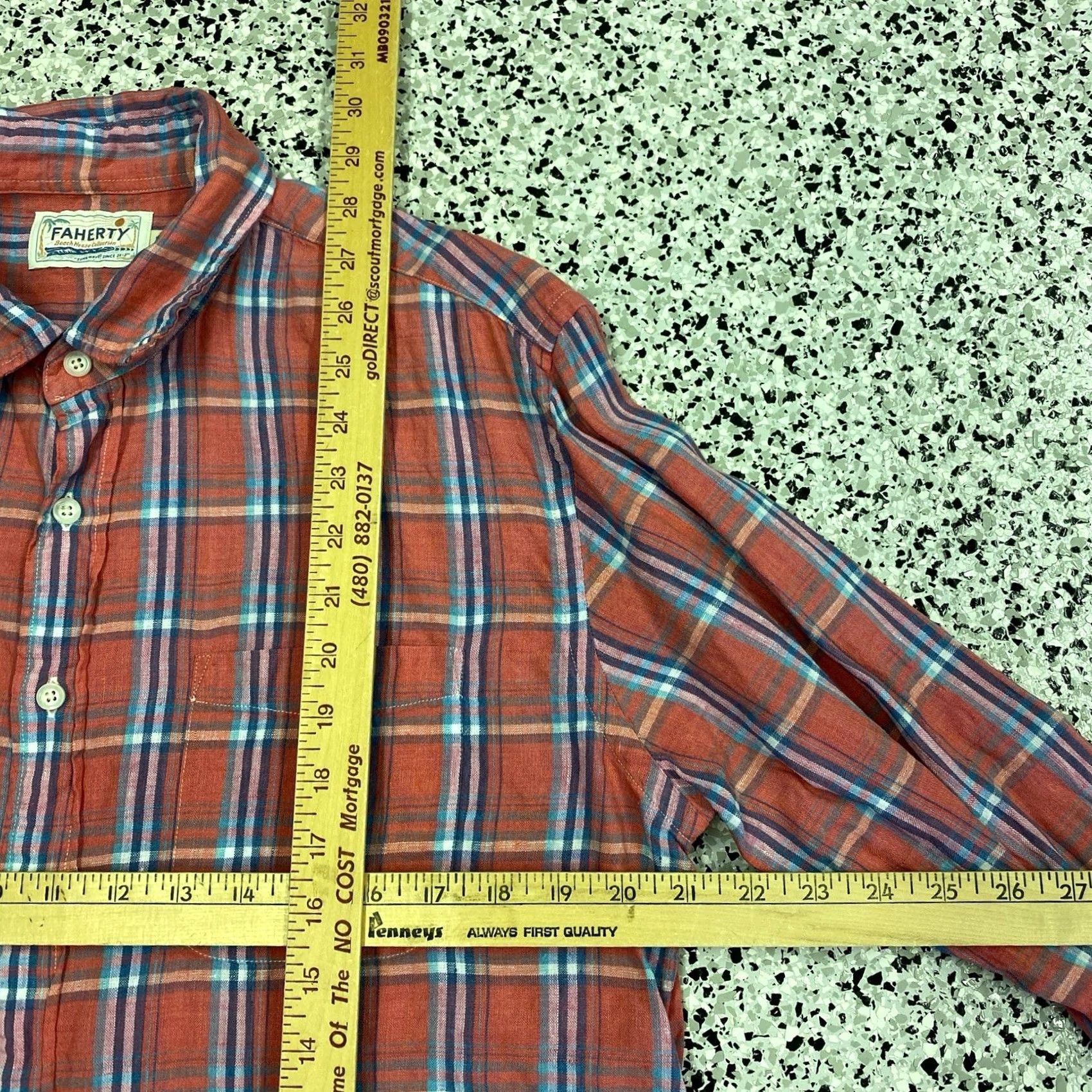 Faherty Faherty Mens L Button-Up Flannel Shirt Beach House Collection Preppy Multicolor Size US L / EU 52-54 / 3 - 3 Thumbnail