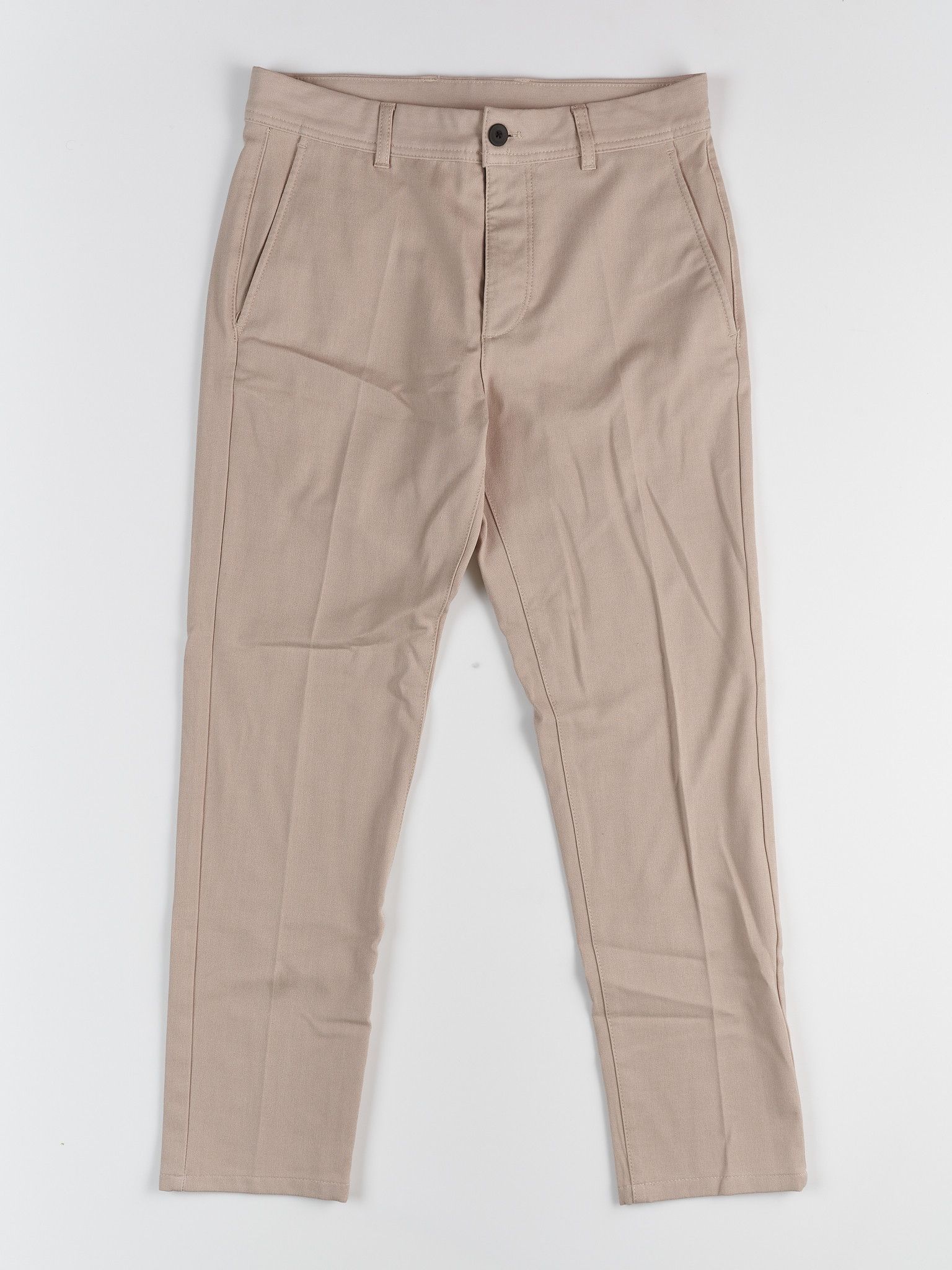 Zara ZARA STRAIGHT FIT CHINO PANTS CREME Size US 29 - 1 Thumbnail