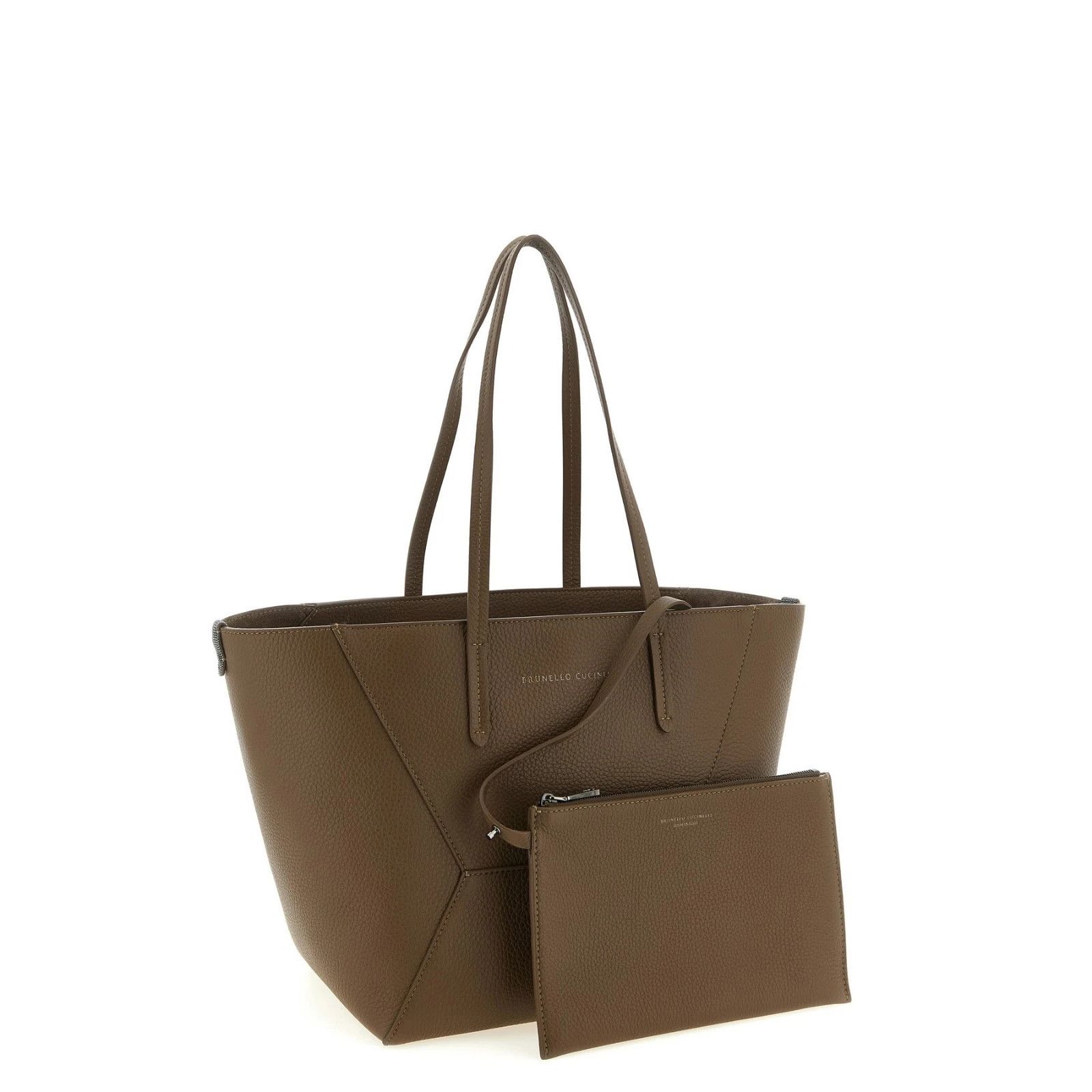 Brunello Cucinelli BRUNELLO CUCINELLI BC Duo Medium Brown Tote Bag New & Authen Size ONE SIZE - 3 Thumbnail