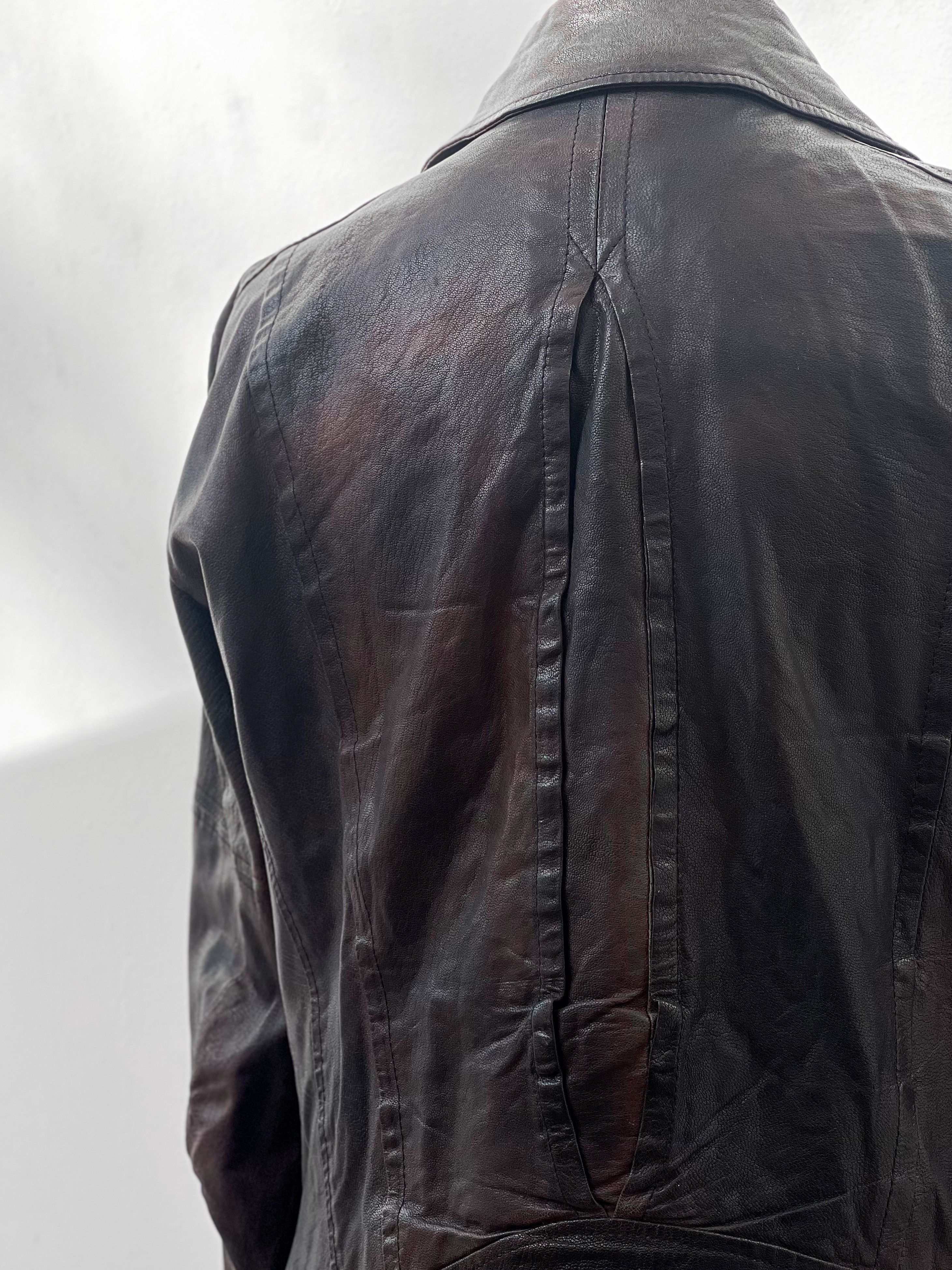 Hugo Boss × Vintage Hugo Boss Orange vintage leather jacket Size US L / EU 52-54 / 3 - 14 Thumbnail