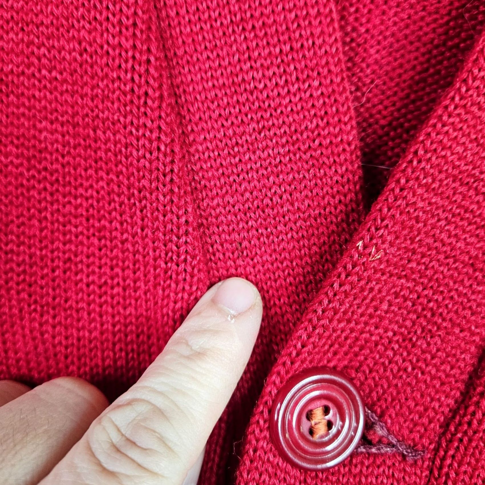 Holloway VINTAGE Burean Holloway Red Varsity Cardigan Letterman Sweater Size 40 Size S / US 4 / IT 40 - 7 Thumbnail