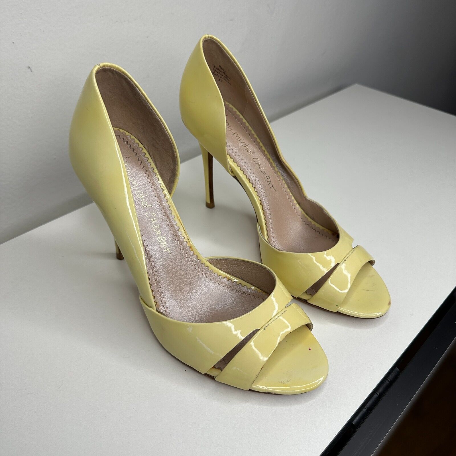 CAZABAT Jean-Michel Cazabat Yellow Olina DOrsay Stiletto Heel 38 7.5 Size US 7.5 / IT 37.5 - 3 Thumbnail