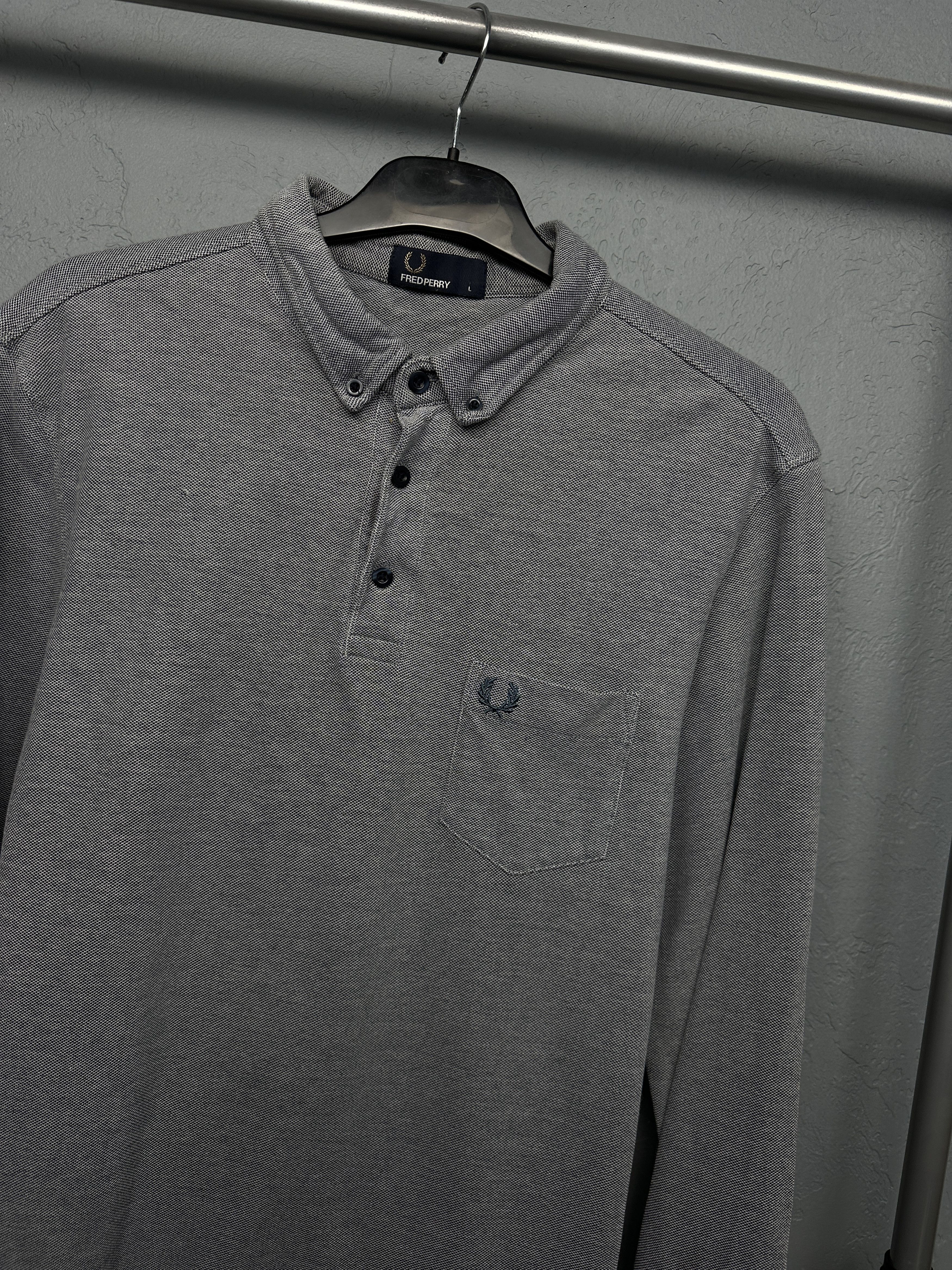 Fred Perry Fred Perry Mens Long Sleeve Polo Shirt Size US L / EU 52-54 / 3 - 2 Thumbnail