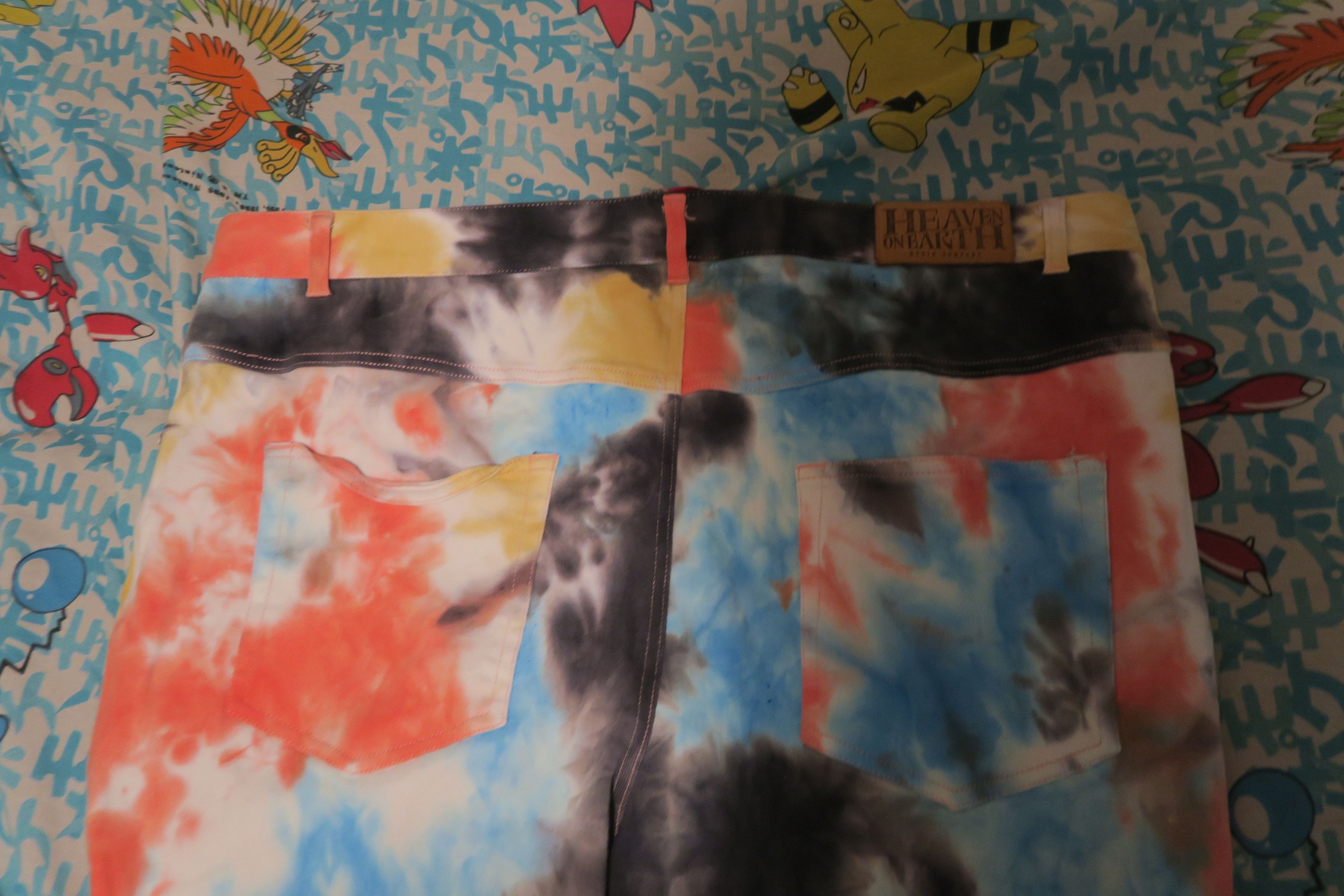 Other Heaven on Earth 1336 Stacked Tie-Dye Jeans 42x35 Size US 42 / EU 58 - 7 Thumbnail