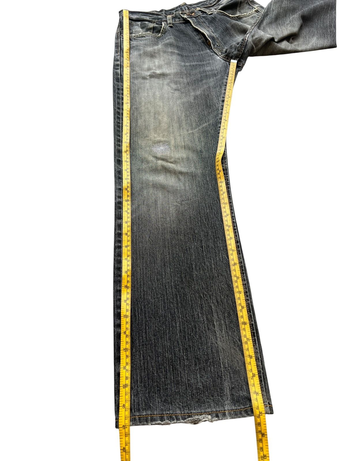 Edwin Vintage Edwin 505ZX Selvedge Distressed Denim Jeans 31x31 Size US 31 - 13 Thumbnail