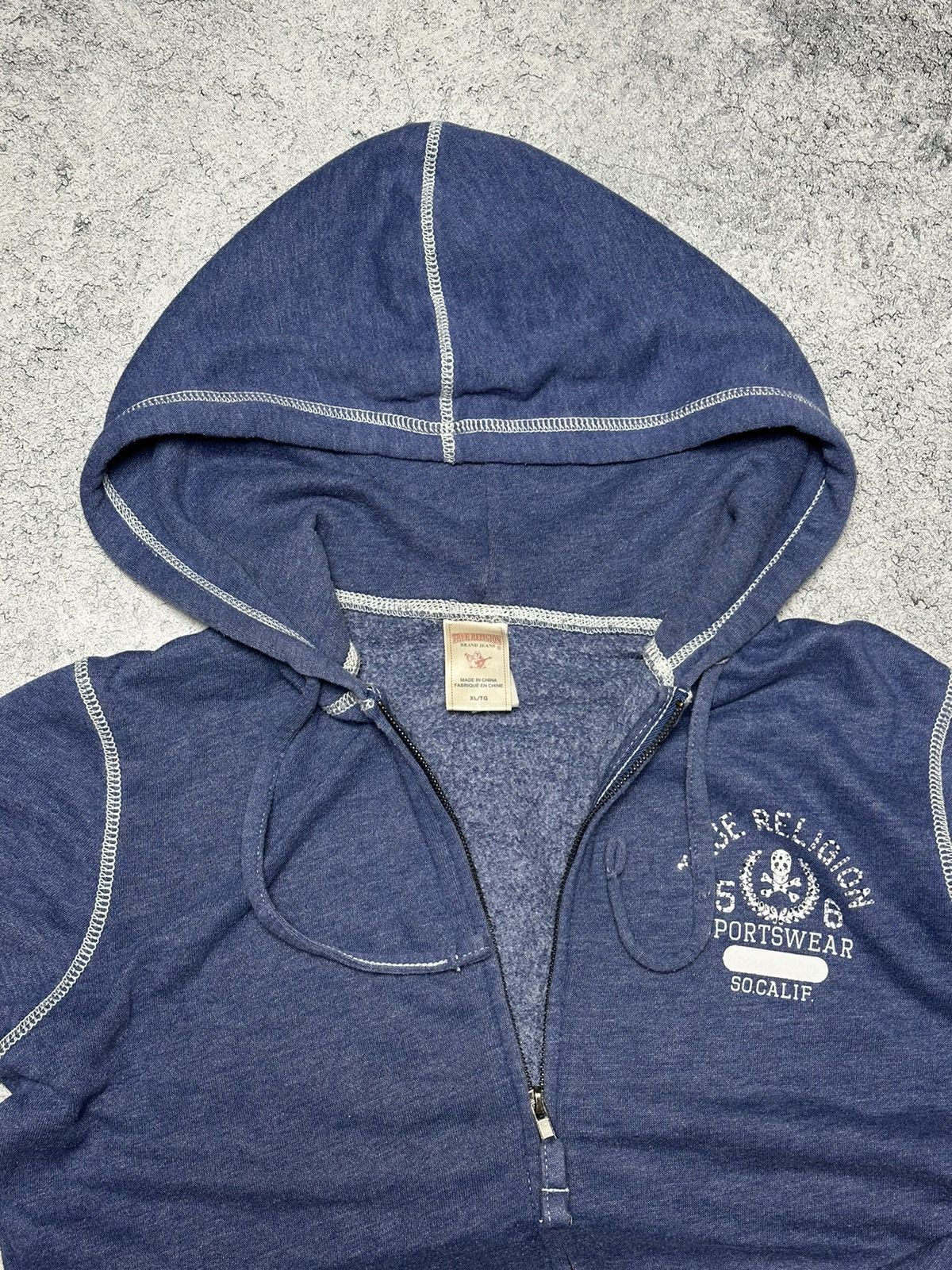 True Religion True Religion Big Logo Rhinestones Zip Hoodie Size L / US 10 / IT 46 - 7 Thumbnail