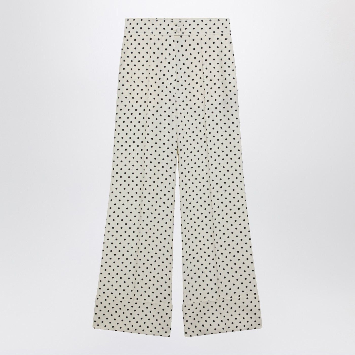 Valentino Valentino Ivory Supergran Trousers With Plusdepois Print Size 27" / US 4 / IT 40 - 1 Thumbnail