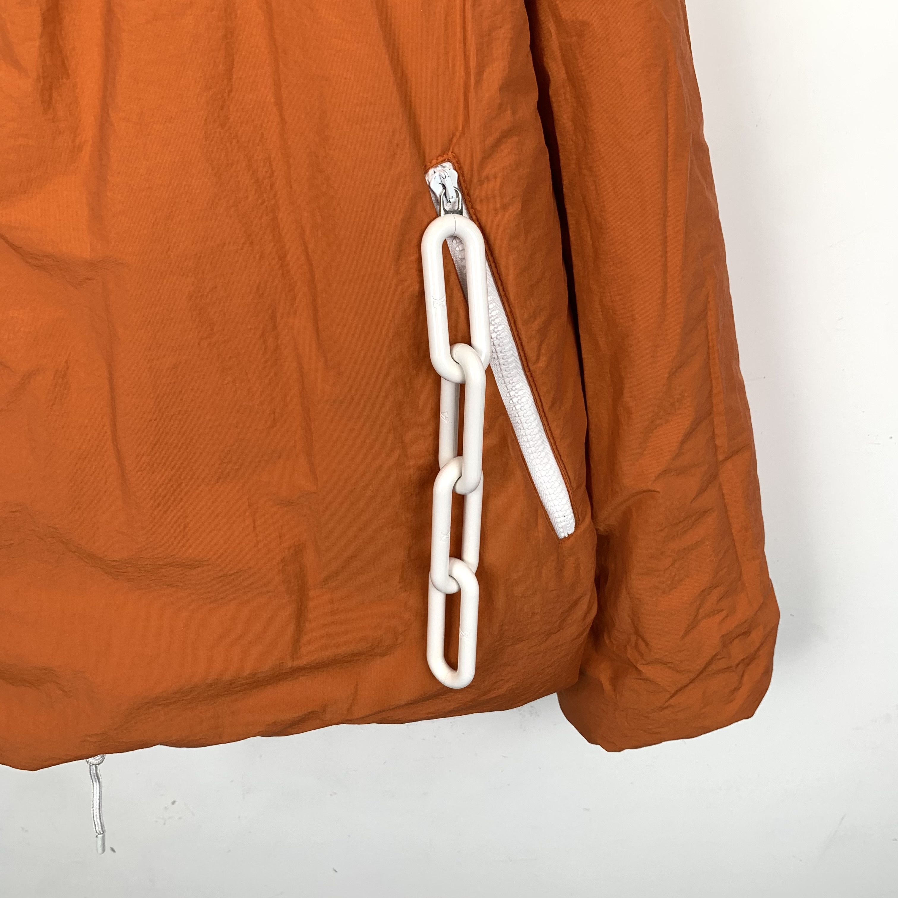 Louis Vuitton Louis Vuitton Orange Hooded Chain Puffer Jacket (Size S) Size S / US 4 / IT 40 - 7 Thumbnail