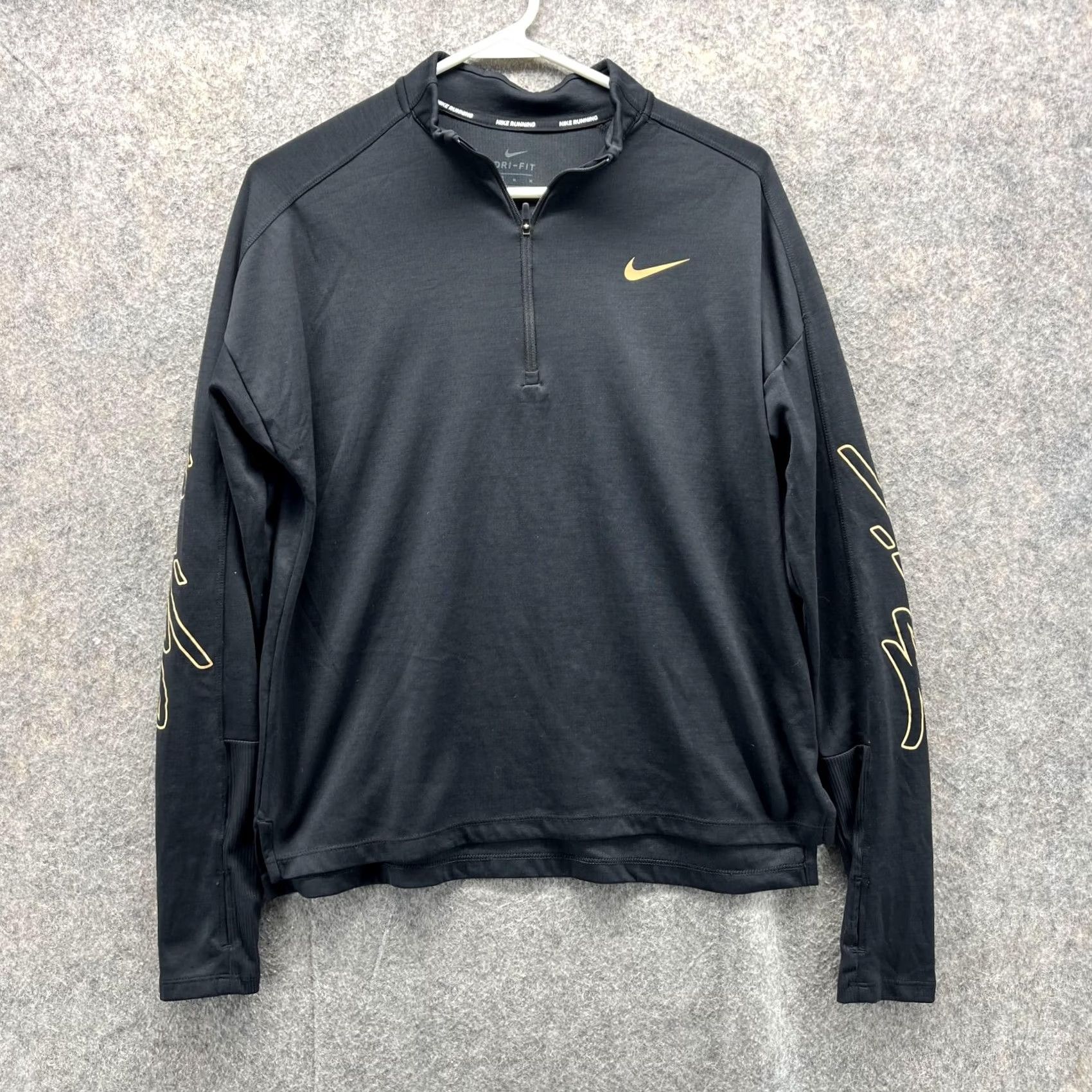 Nike Nike Sweater Women M Black Athletic Dri Fit Track Jacket Pullover All Seasons Logo Modern Casual Fall Winter 90s (Mens, Womens, Girls) Size M / US 6-8 / IT 42-44 - 2 Thumbnail