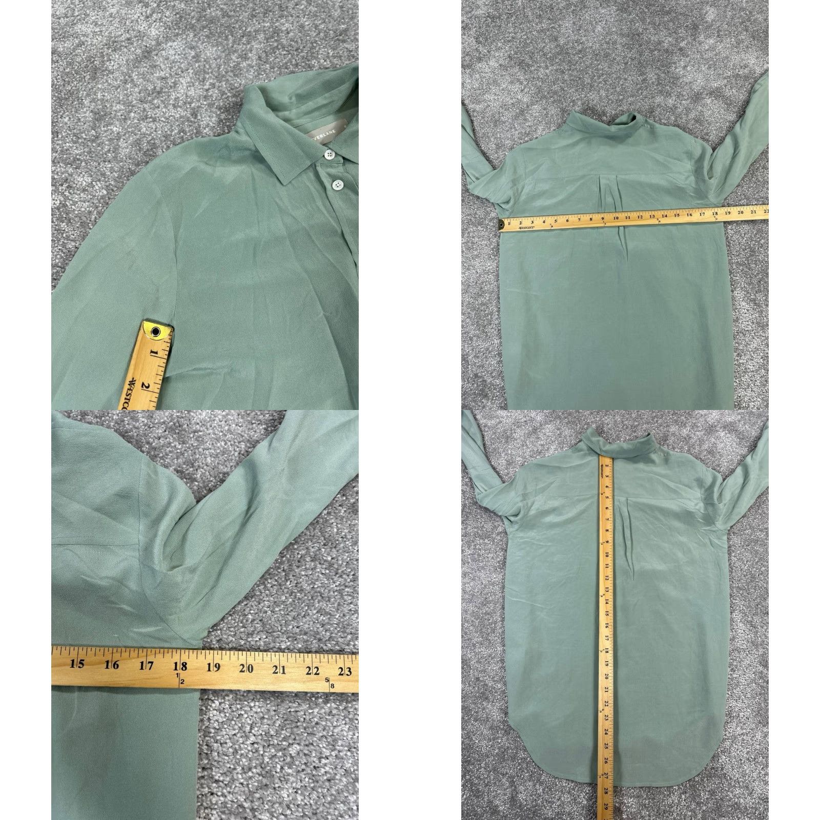 Everlane Everlane Shirt Womens Green Silk Button-Up XS? (Note: Original size 0) Size XS / US 0-2 / IT 36-38 - 8 Thumbnail