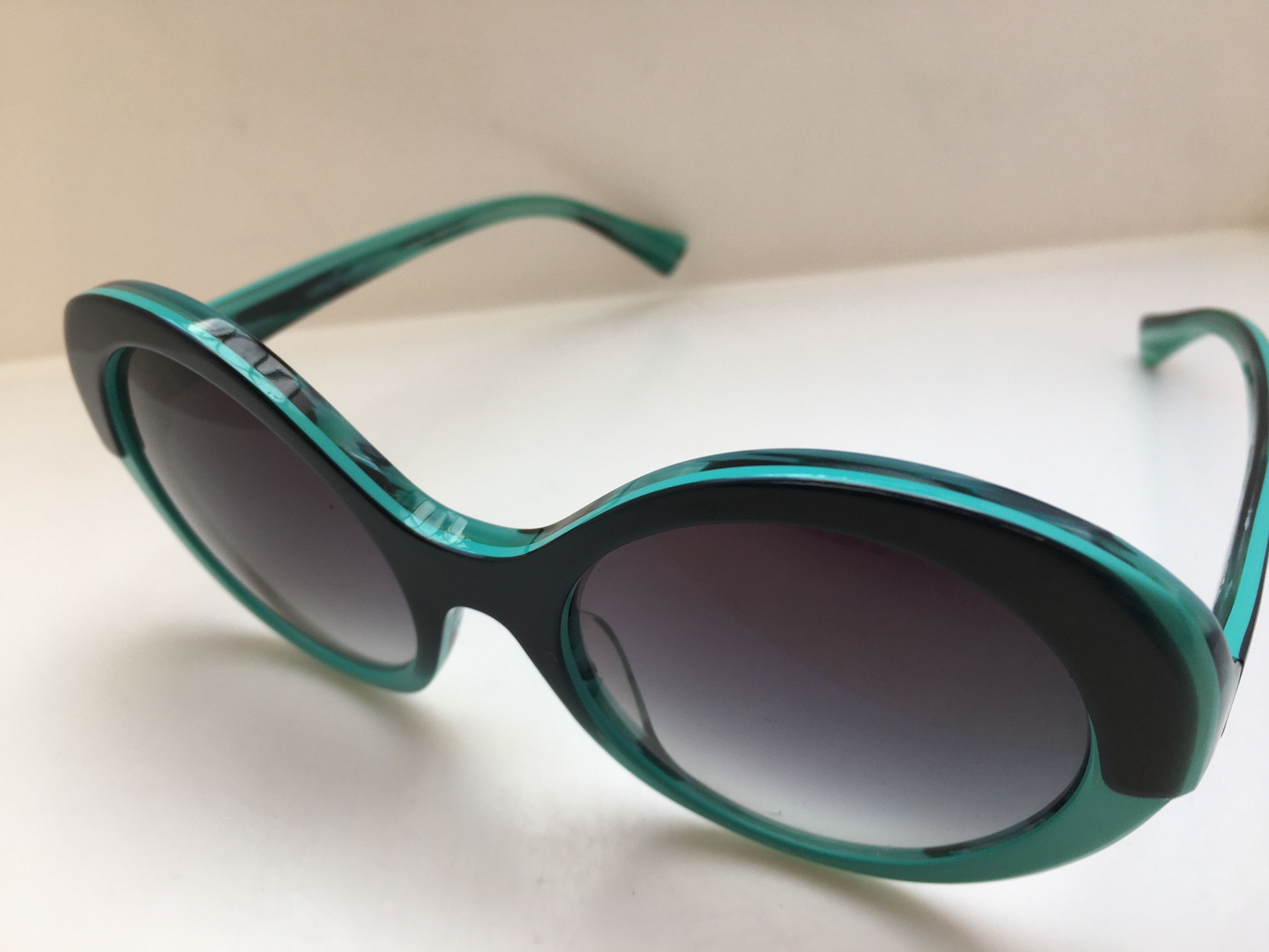 Other Handmade Blue Green Round Cateye Sunglasses Frame Diva Girls Size ONE SIZE - 3 Thumbnail