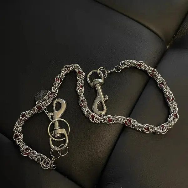 Jewelry Double Layer Beaded Wallet Chain, Pants Chain Size ONE SIZE - 2 Thumbnail