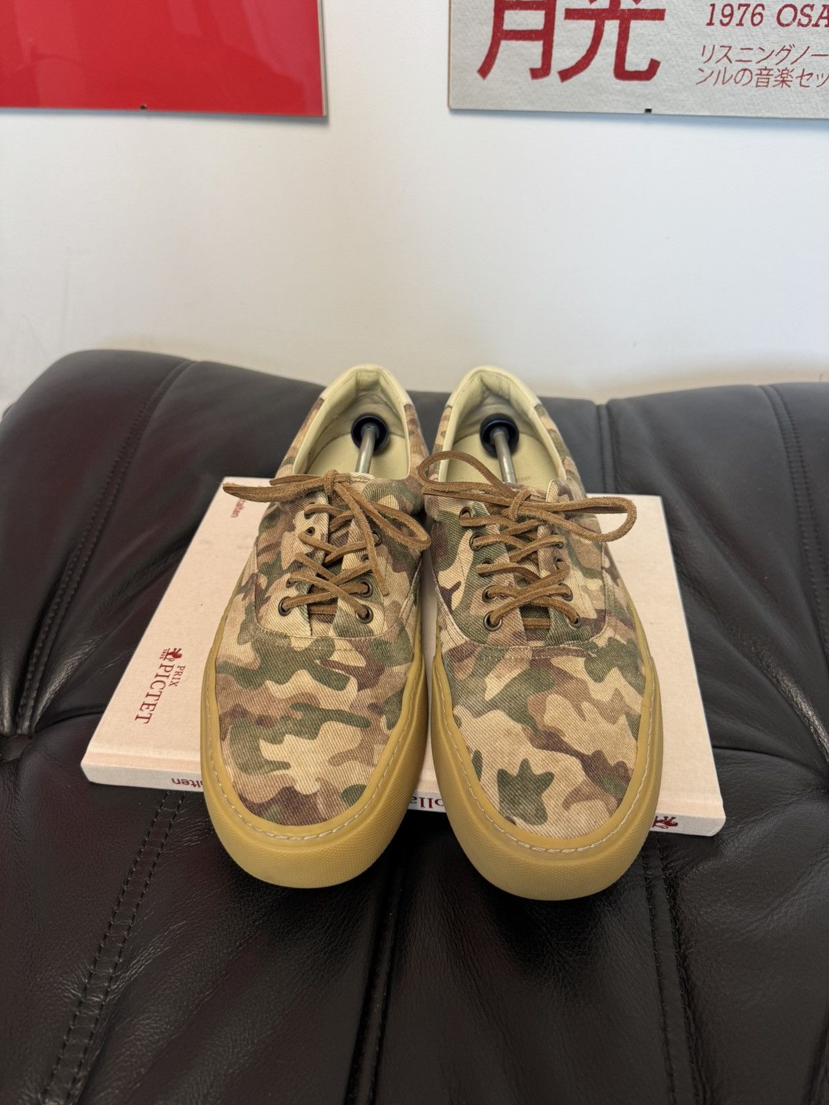 Saint Laurent Paris Saint Laurent Paris Camo Low Top Sneakers Hedi Slimane SLP Size US 12.5 / EU 45-46 - 2 Thumbnail