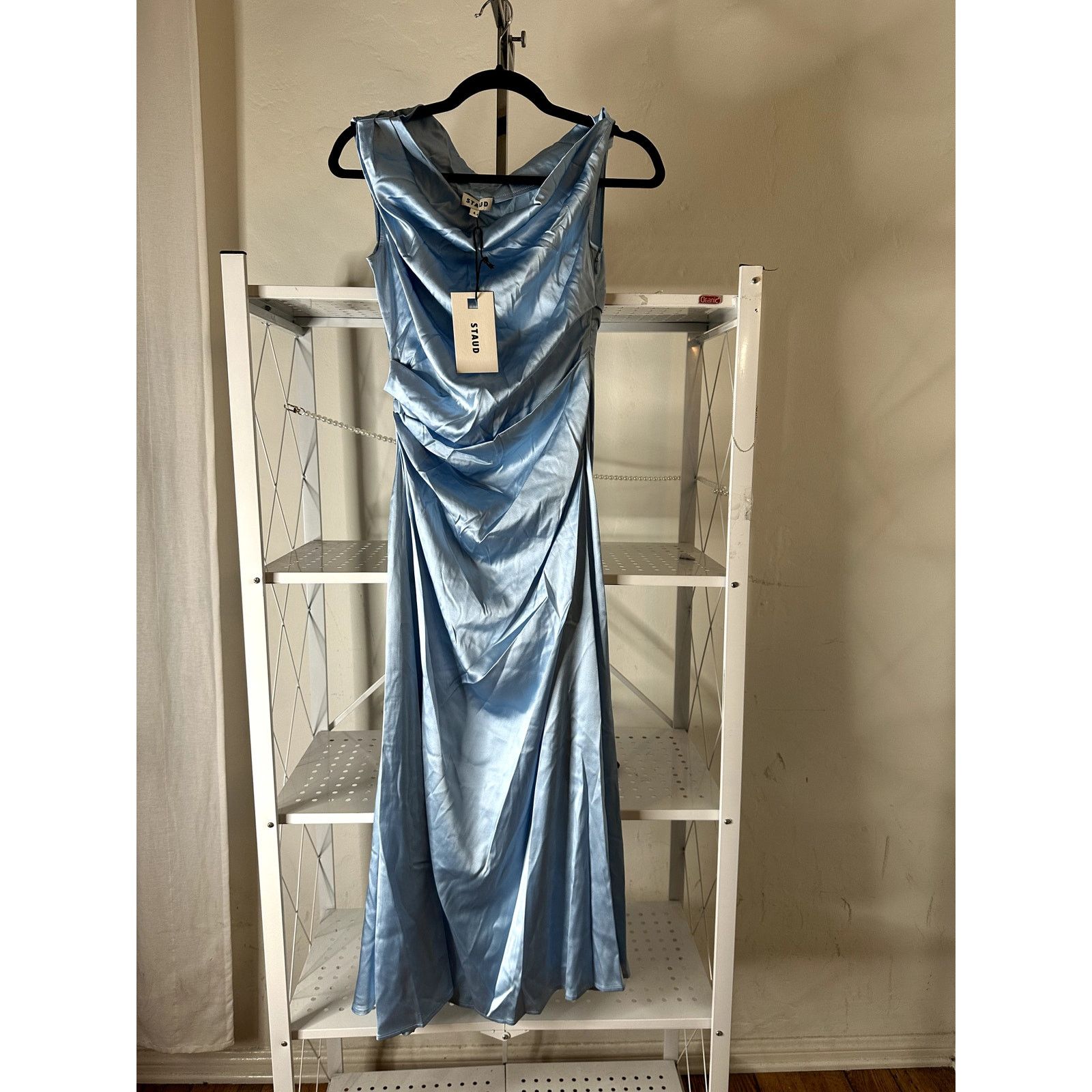 Staud STAUD Phare Silk Dress Cloud 4 Size S / US 4 / IT 40 - 1 Thumbnail