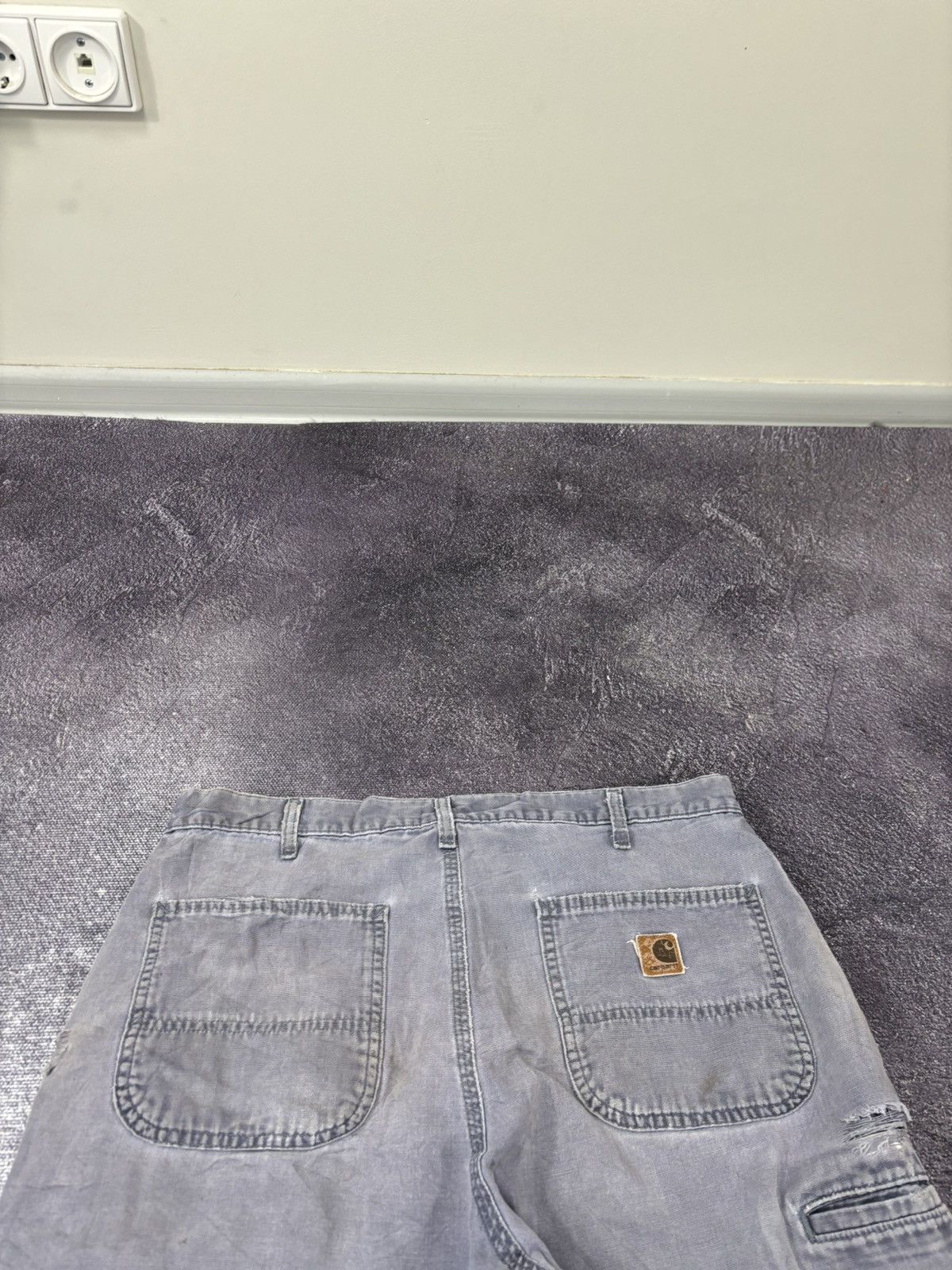 Carhartt Vintage 90s Carhartt Gray Work Hype Baggy Shorts Jorts Size US 36 / EU 52 - 5 Thumbnail
