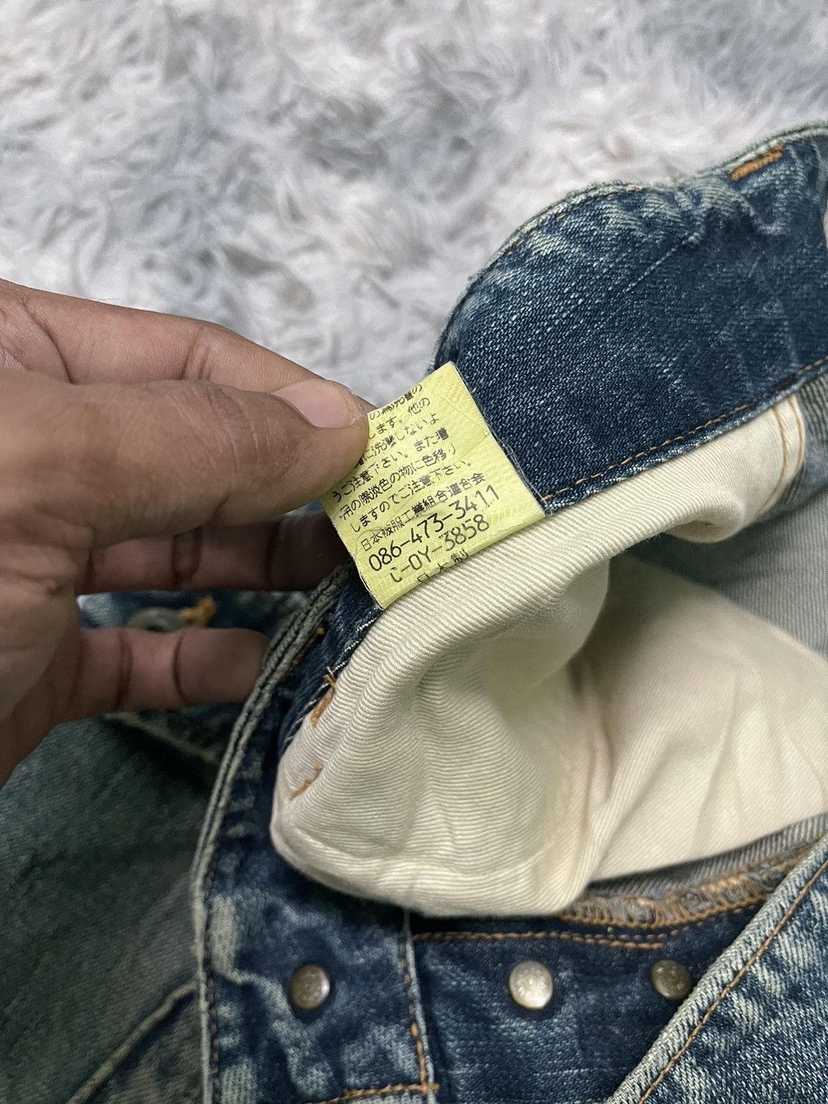 Japanese Brand 60s JOHN BULL RARE 5 POCKET JEANS DISTRESSED Size US 31 - 13 Thumbnail