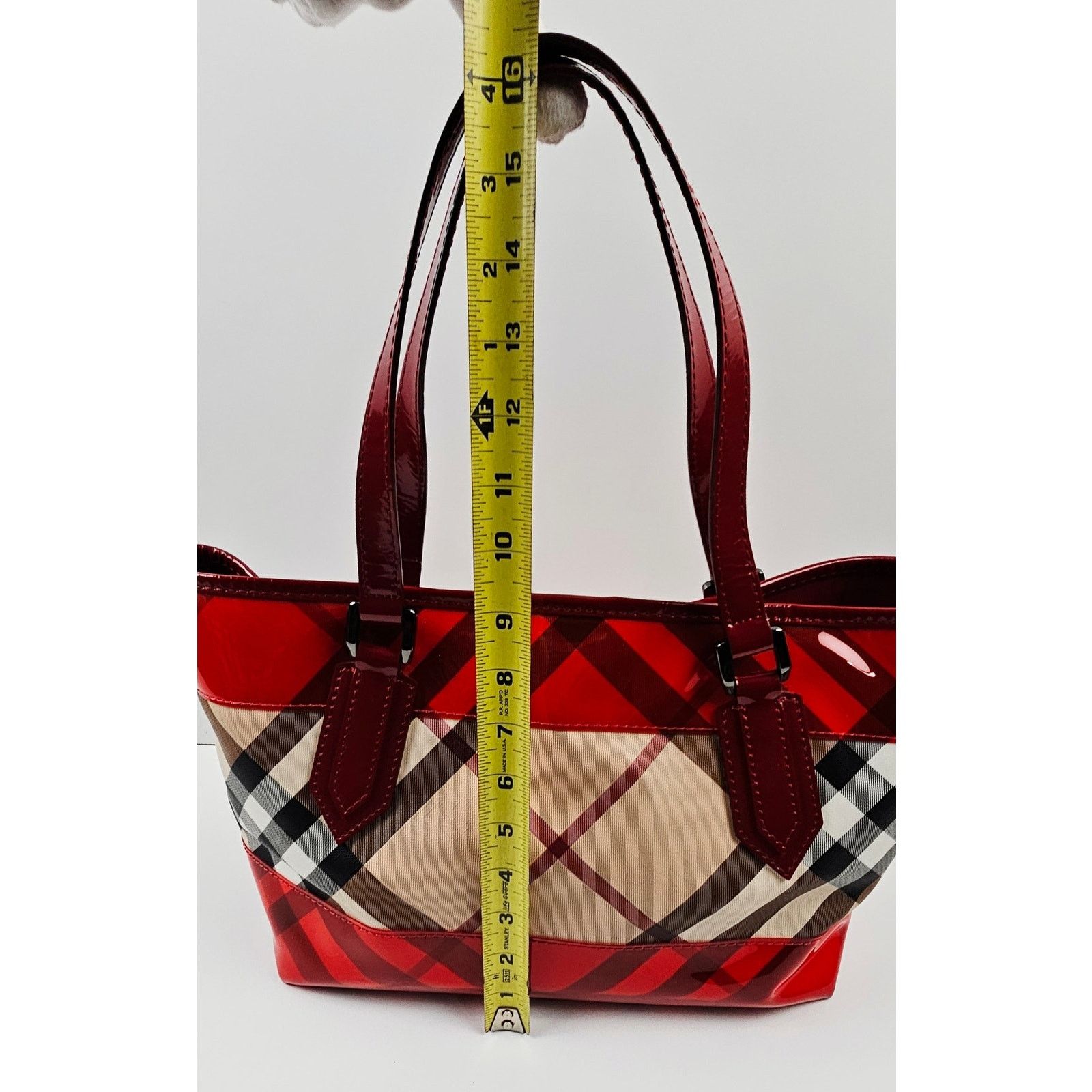 Burberry Burberry Red Nova Check Coated Canvas/Vinyl Tote Size ONE SIZE - 10 Thumbnail