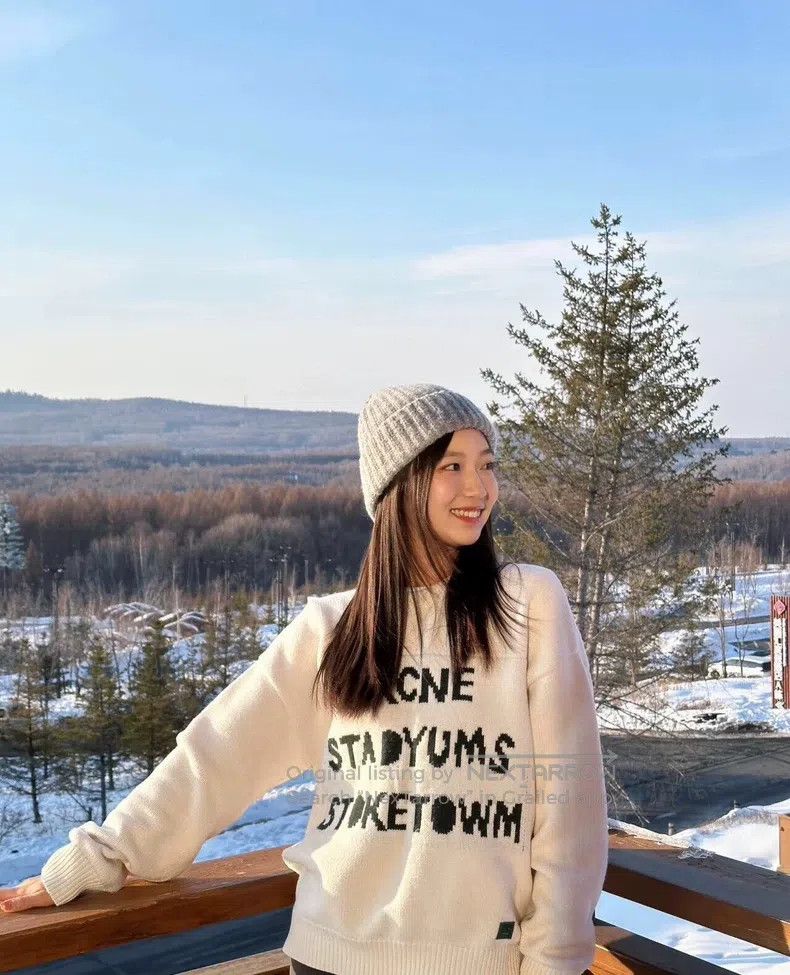 Acne Studios Acne Studios Beige Logo Embroidered Smile Face Wool Sweate Size XS / US 0-2 / IT 36-38 - 5 Thumbnail