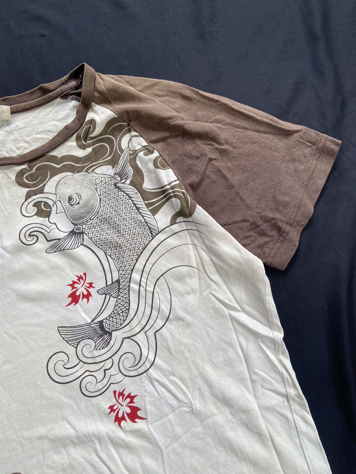 Japanese Brand SPACE OPERA SUN FADED FISH JAPANESE TEE Size US L / EU 52-54 / 3 - 4 Thumbnail