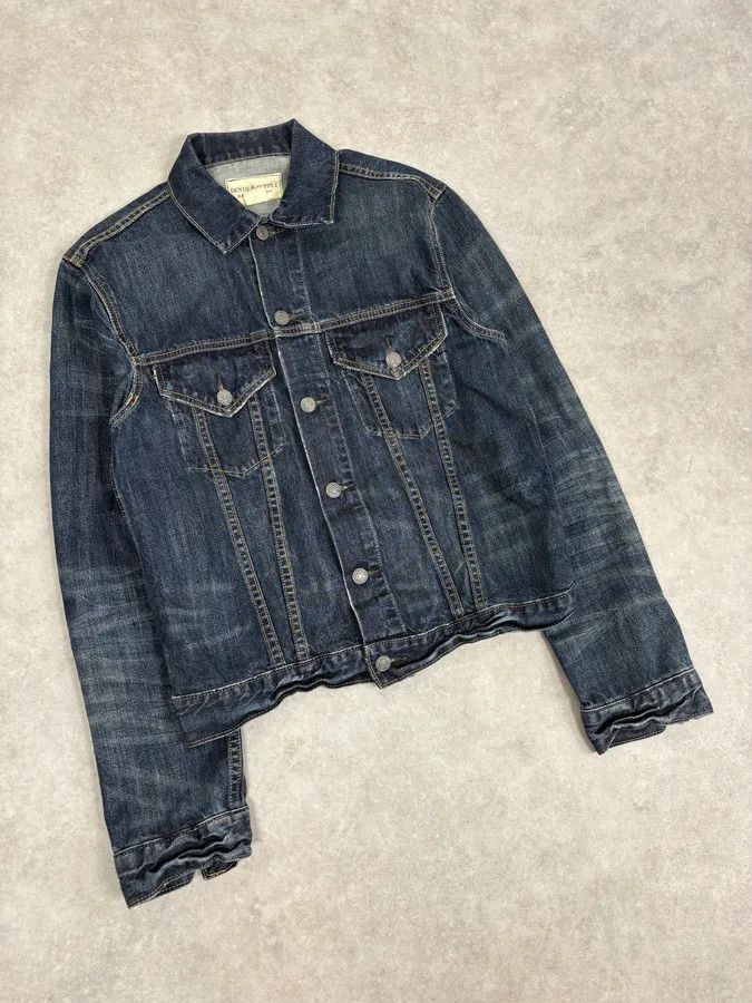 Polo Ralph Lauren 2000s Ralph Lauren Dark Blue Minimalist Stiched Denim Jacket Size US M / EU 48-50 / 2 - 4 Thumbnail