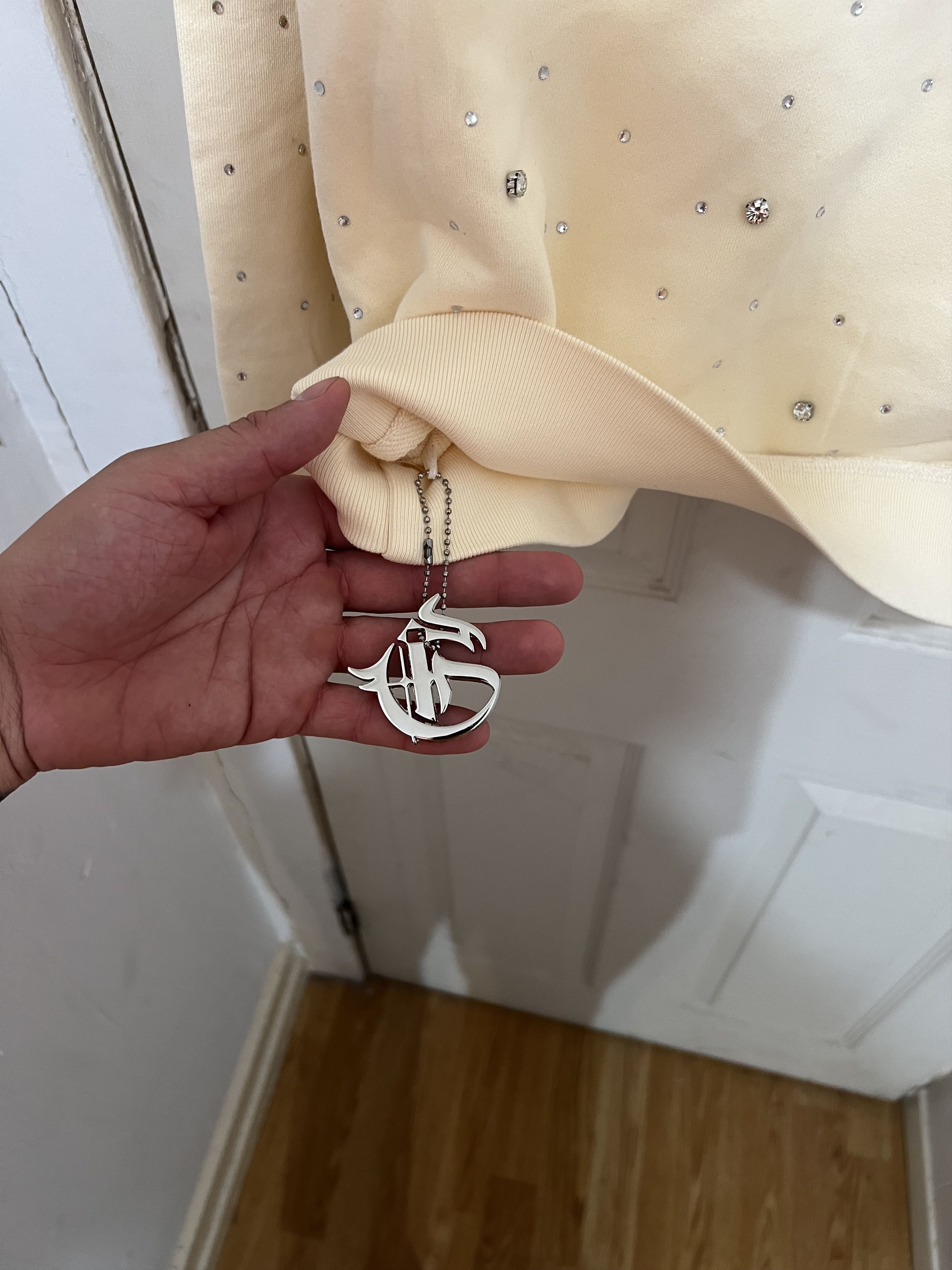 Other GFTD LA Cream Rhinestone Hoodie Size US XL / EU 56 / 4 - 3 Thumbnail