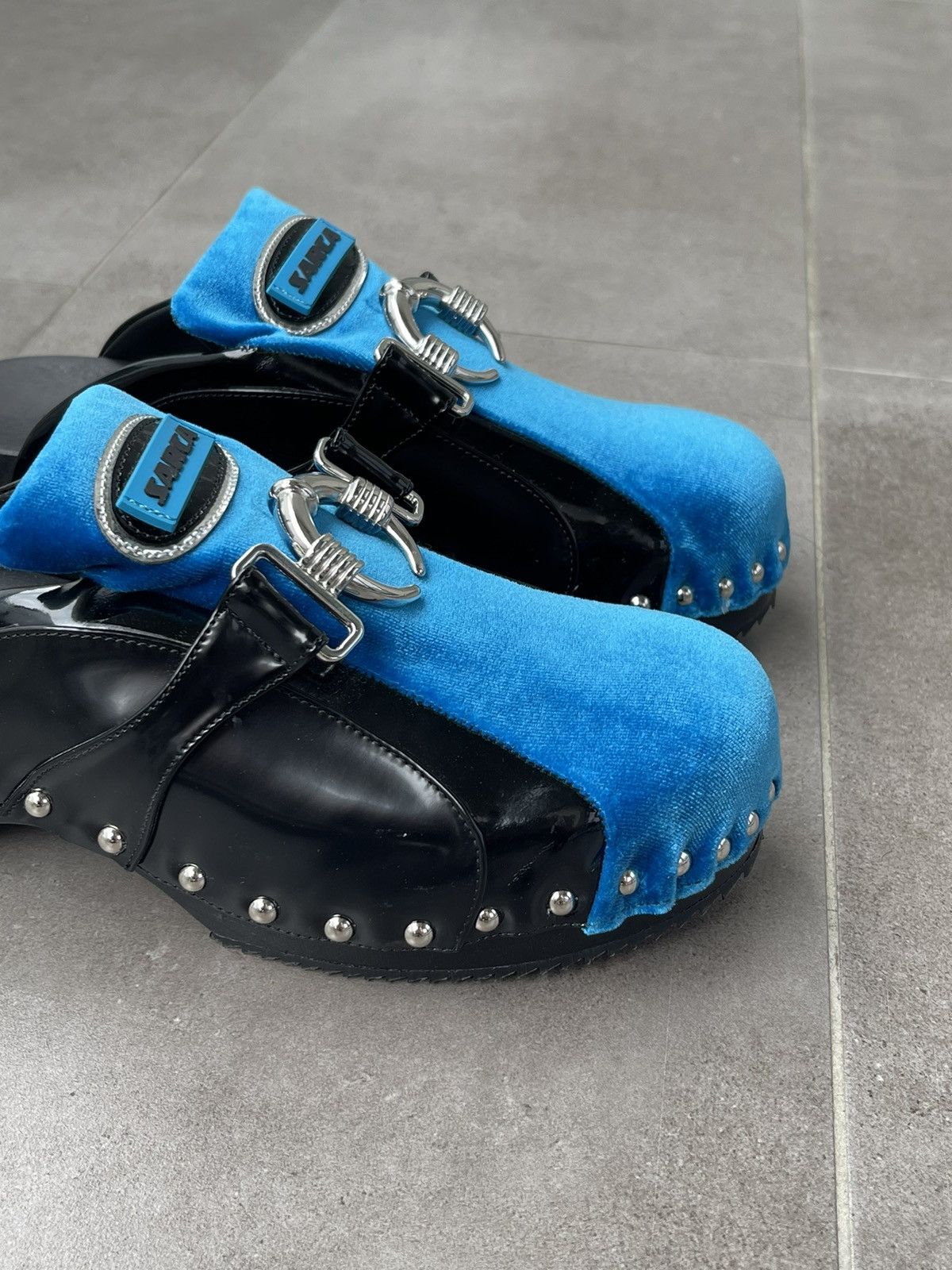 Ancuta Sarca !DS! SS23 Ancuta Sarca Beetle Velvet Leather Trainer Clogs Size US 9 / IT 39 - 10 Thumbnail