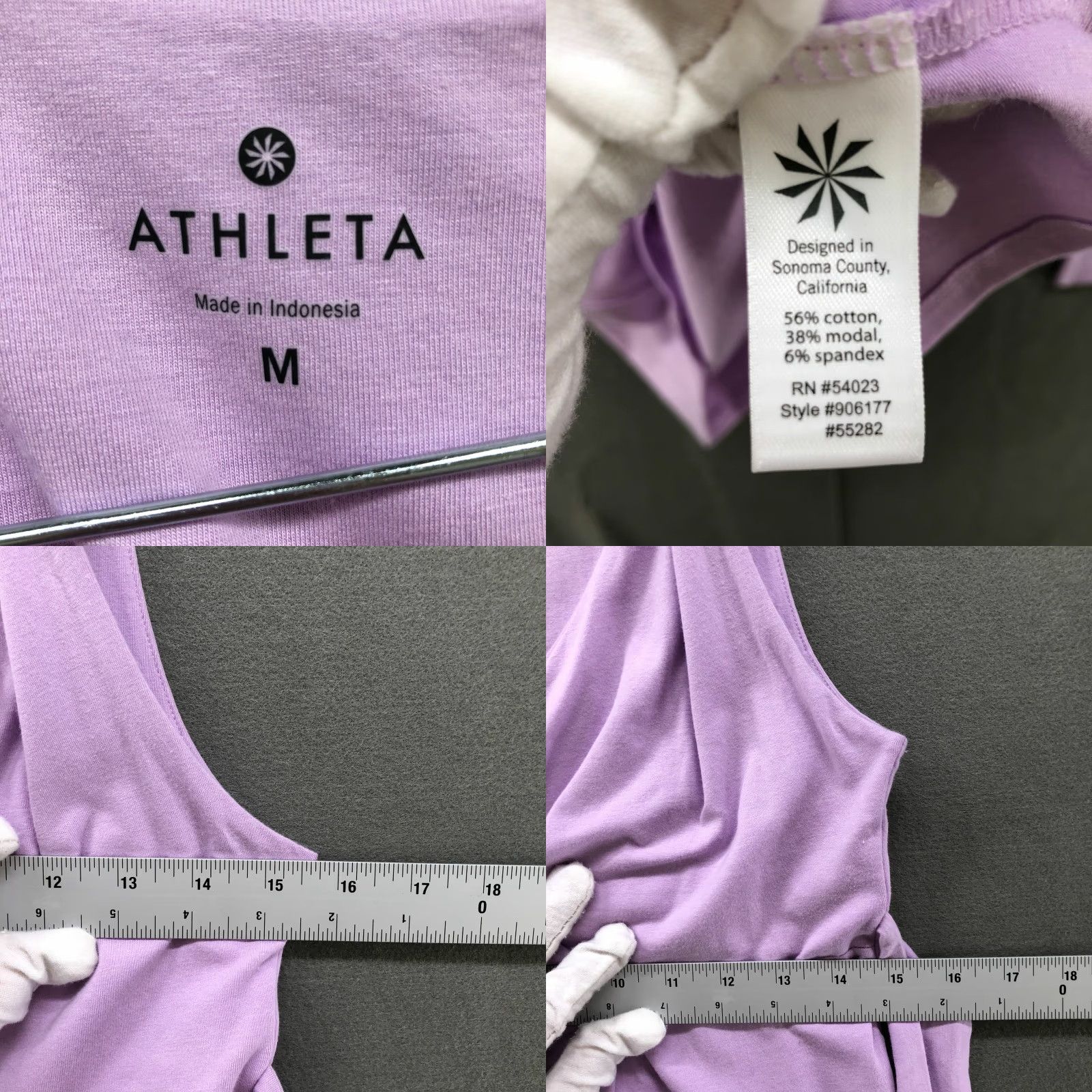 Athleta Athleta Tank Top Womens Medium Purple Modal Blend V-Neck Surplice Tunic Activewear Womens Size M / US 6-8 / IT 42-44 - 8 Thumbnail