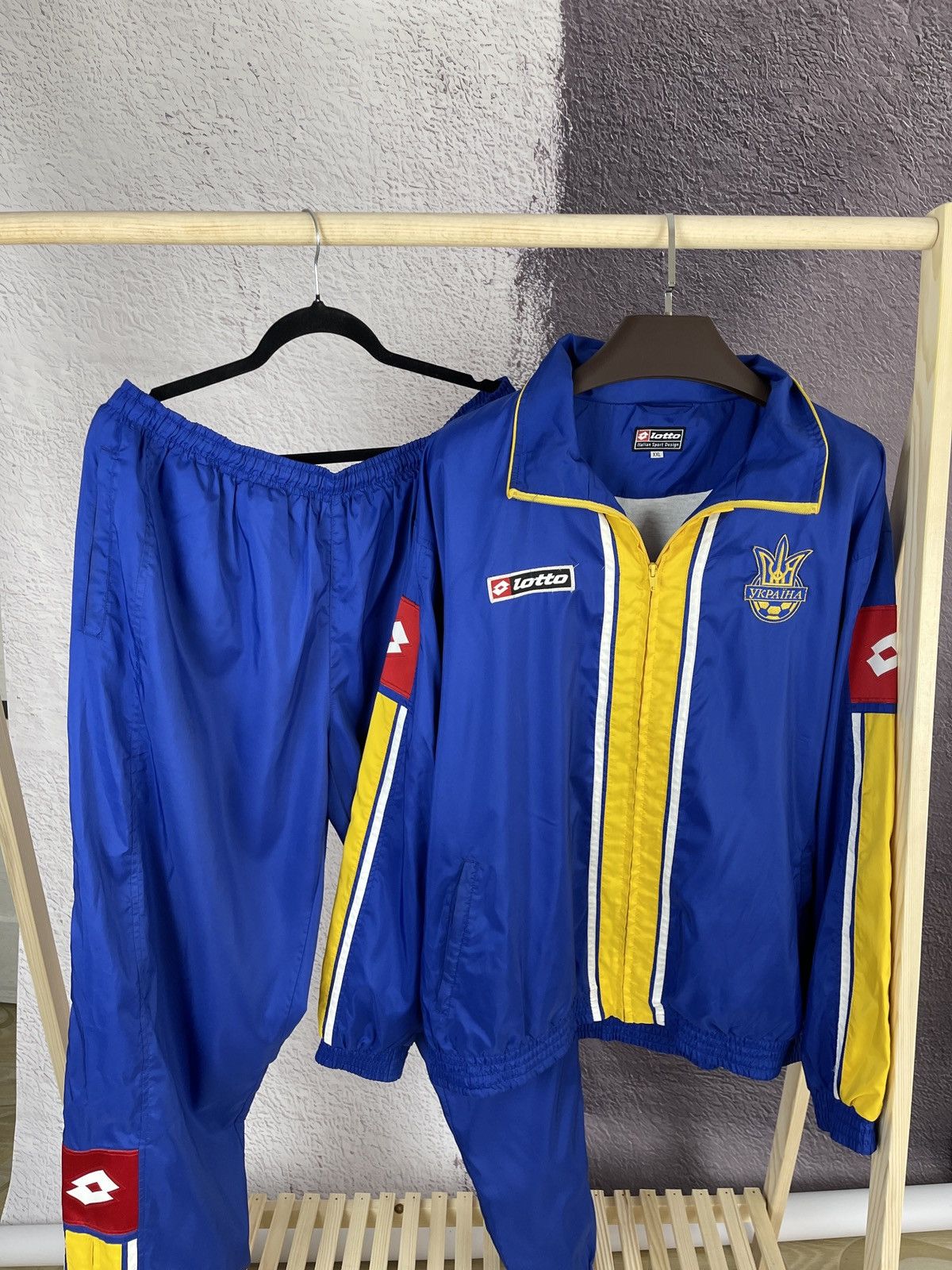 Lotto Sport Lotto Ukraine vintage soccer track suit jacket pants Україна Size US XXL / EU 58 / 5 - 3 Thumbnail