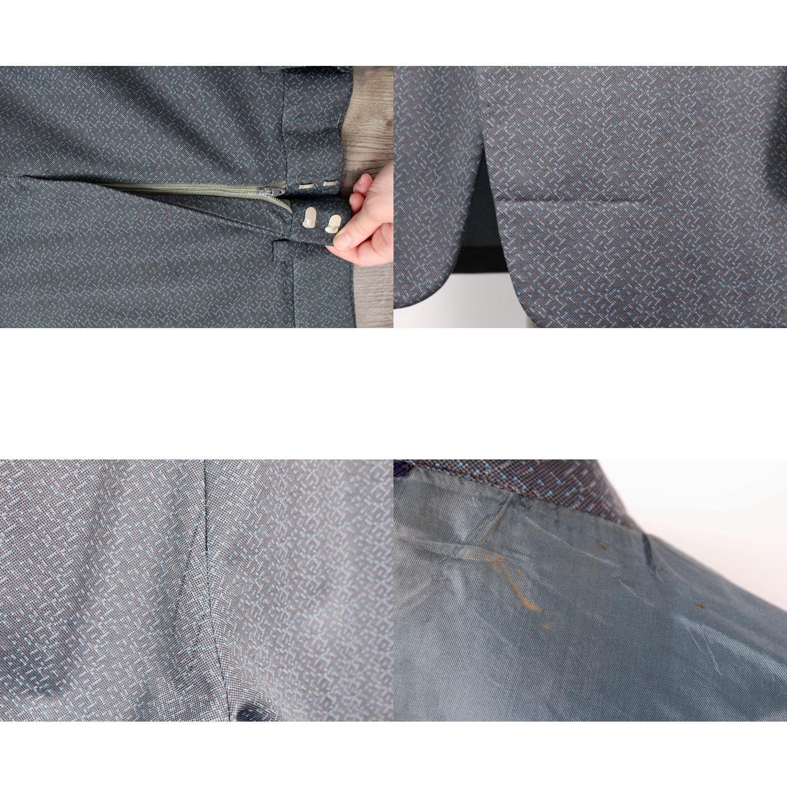Vintage VINTAGE Mens VTG 70s 2 PC Dark Blue Flecked Leisure Suit Sz L 1970s Disco Polyester Size 42R - 9 Thumbnail