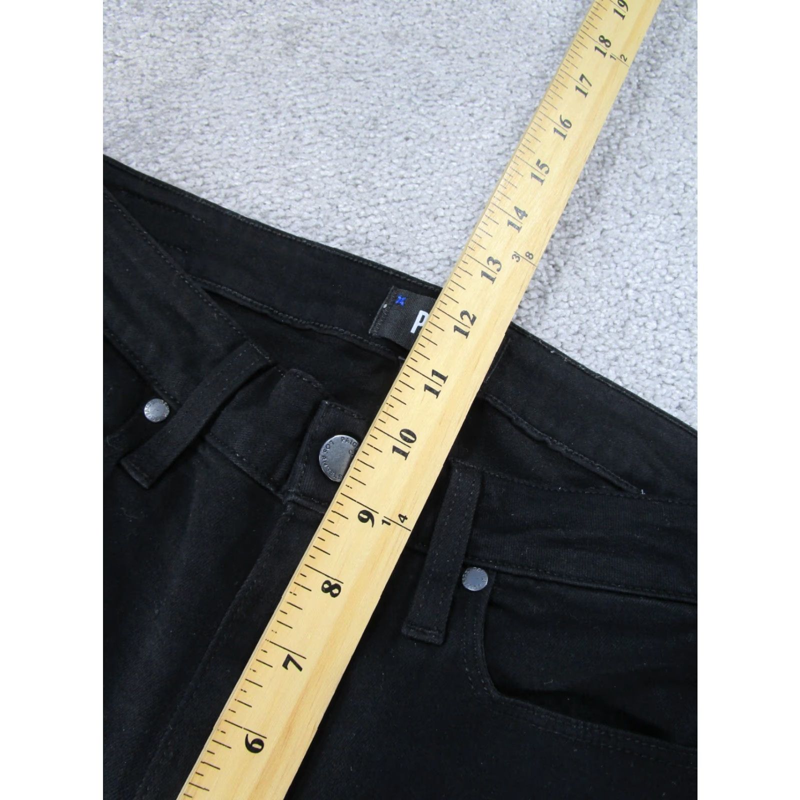 Paige VINTAGE Paige Jeans Womens Skinny Fit Hoxton Ultra Skinny Black Denim Mid Rise 28 Womens Size 28" / US 6 / IT 42 - 7 Thumbnail