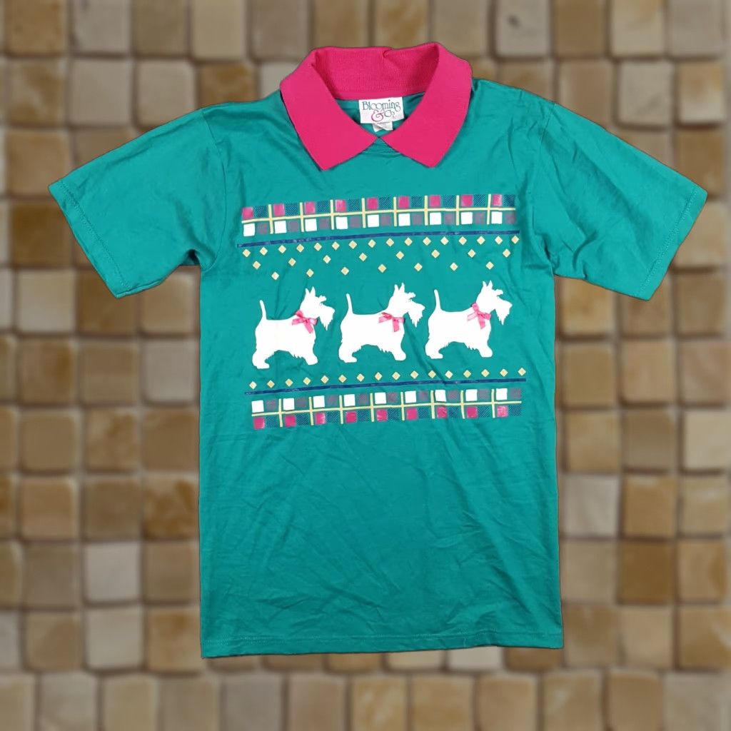Vintage VINTAGE Blooming & Co Dog T-Shirt Small Blue Collared Scottish Terrier 90s Mens Size US S / EU 44-46 / 1 - 1 Thumbnail