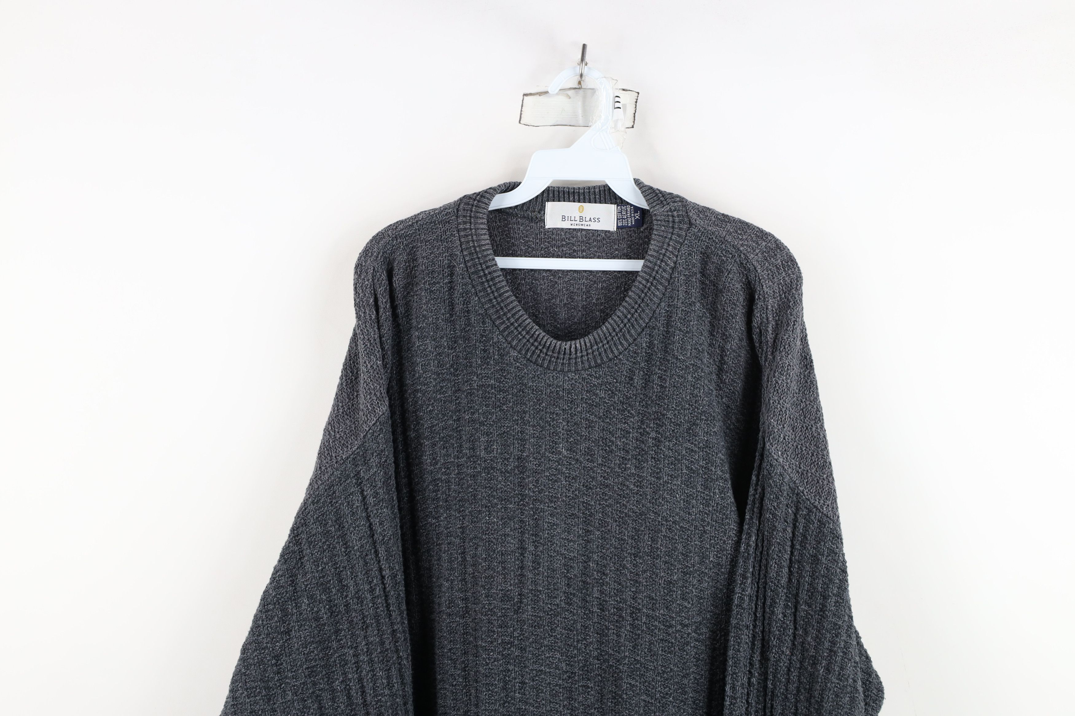 Vintage Vintage 90s Streetwear Hand Framed Knit Crewneck Sweater USA Size US XL / EU 56 / 4 - 2 Thumbnail