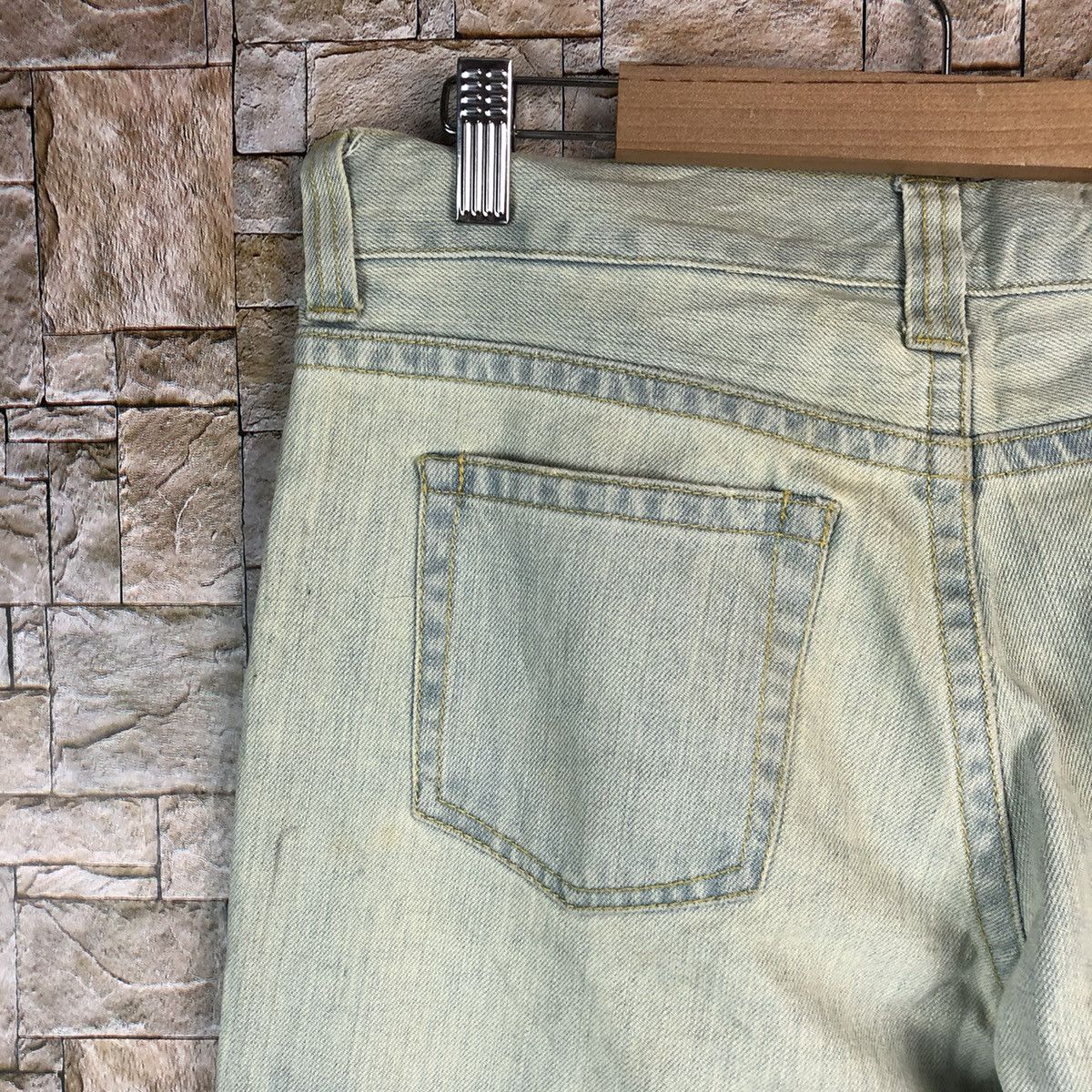 Japanese Brand Heather Bleu Distressed ripped Denim Pants #A976 Size US 31 - 15 Thumbnail