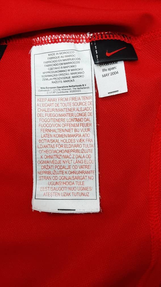 Nike MANCHESTER UNITED HOME LONG SLEEVE JERSEY 2002/2004 Size US XS / EU 42 / 0 - 6 Thumbnail
