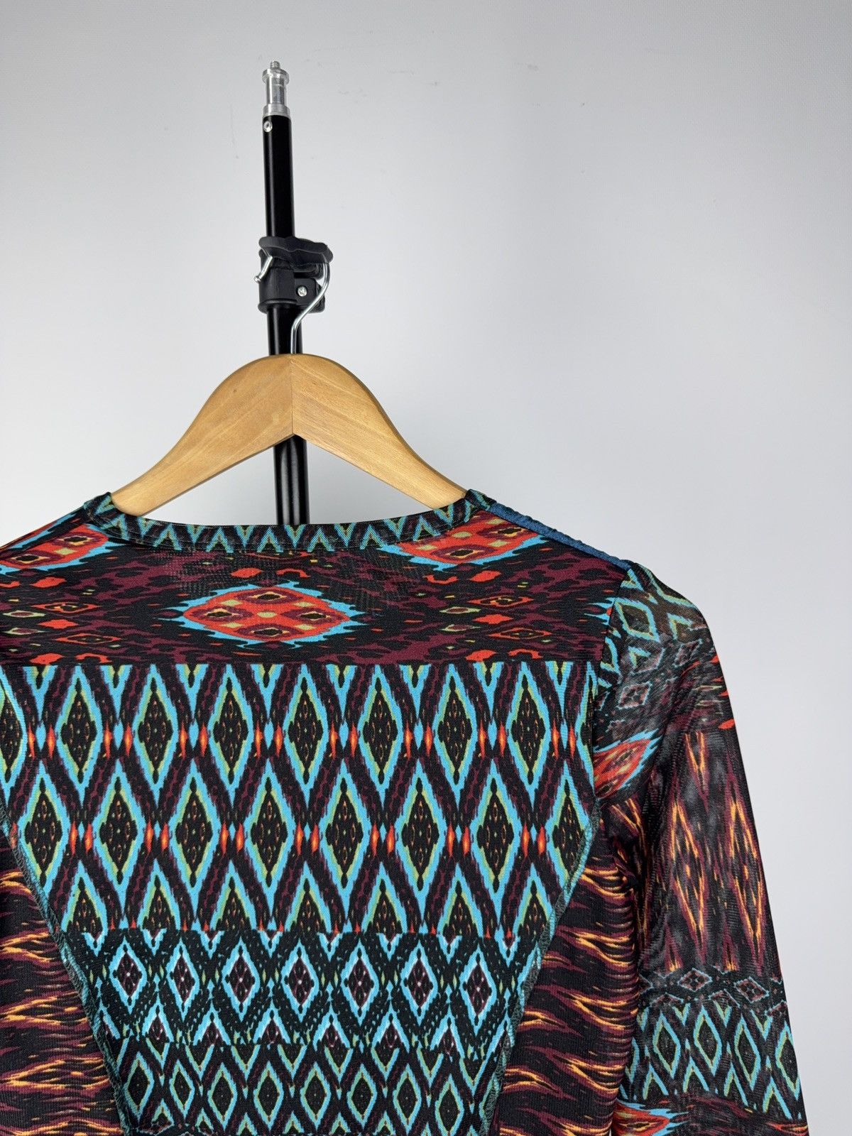 Other Vintage Psychedelic Mesh Patchwork Top Gaultier Style Y2K Size M / US 6-8 / IT 42-44 - 6 Thumbnail