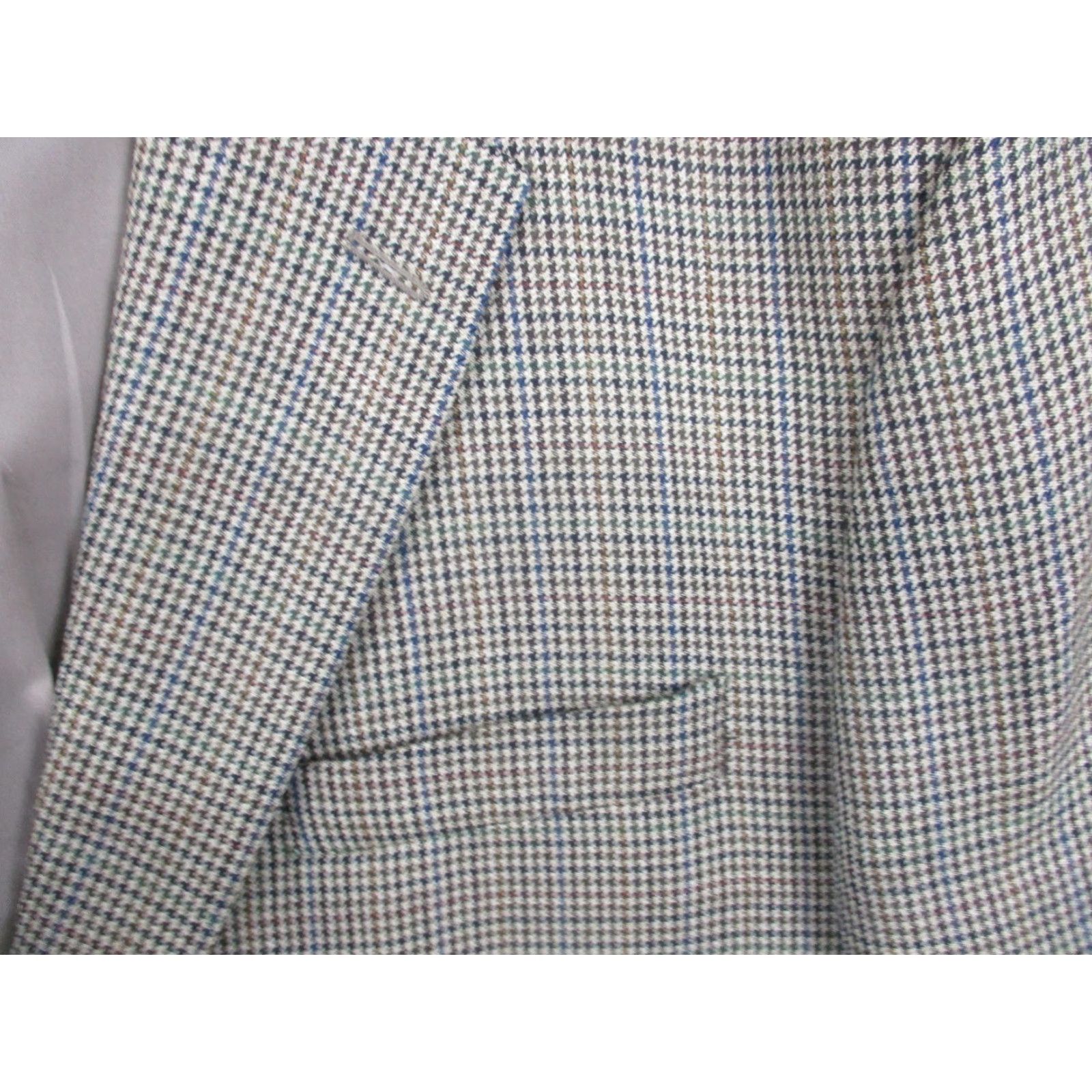 Ralph Lauren Lauren Ralph Lauren Blazer Mens 46 Long Brown Houndstooth Wool Sport Coat Jacket Size 46R - 2 Thumbnail