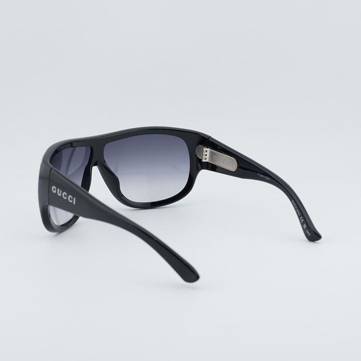 Gucci Gucci GG2168S 008 Sunglasses Shiny Black Shield Frame, Grey Size ONE SIZE - 9 Thumbnail