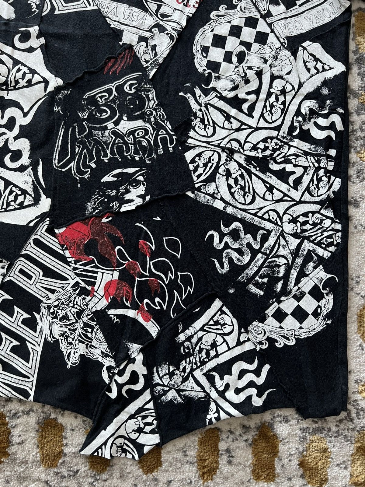 Comme des Garcons × Junya Watanabe × Vintage 2002 Junya Watanabe Patchwork Short Sleeve t-shirt Size US M / EU 48-50 / 2 - 4 Thumbnail