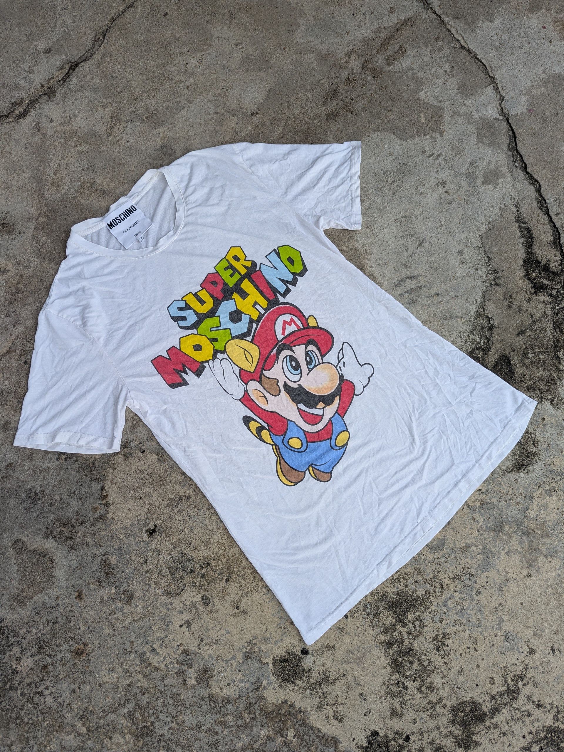 Moschino × Vintage Vintage Moschino Couture Super Moschino Mario Tee Size US S / EU 44-46 / 1 - 3 Thumbnail