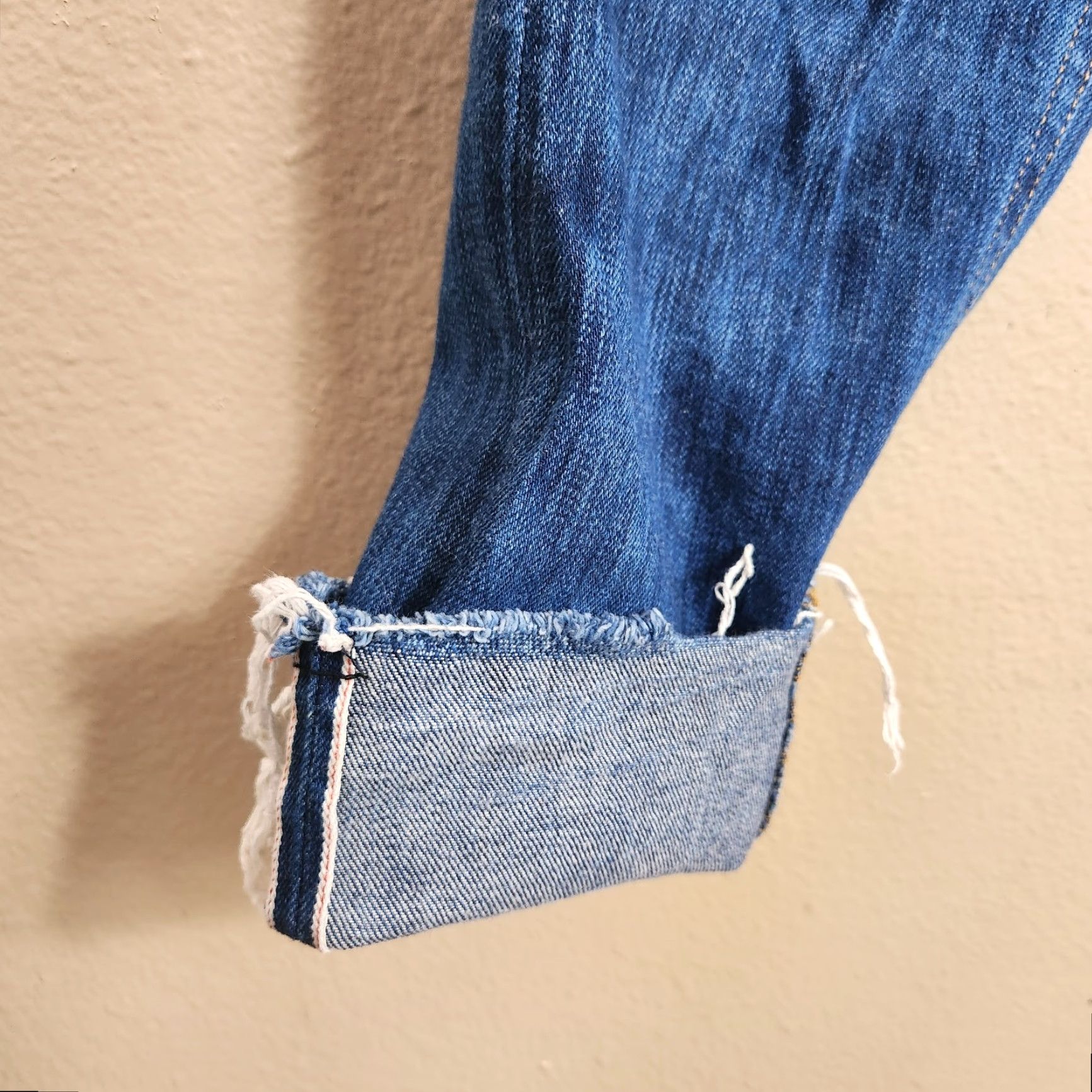Vintage Naked & Famous Denim Womens Blue Kasuri Stretch Selvedge High Rise Skinny Jeans-Sz 28 Size 28" / US 6 / IT 42 - 7 Thumbnail