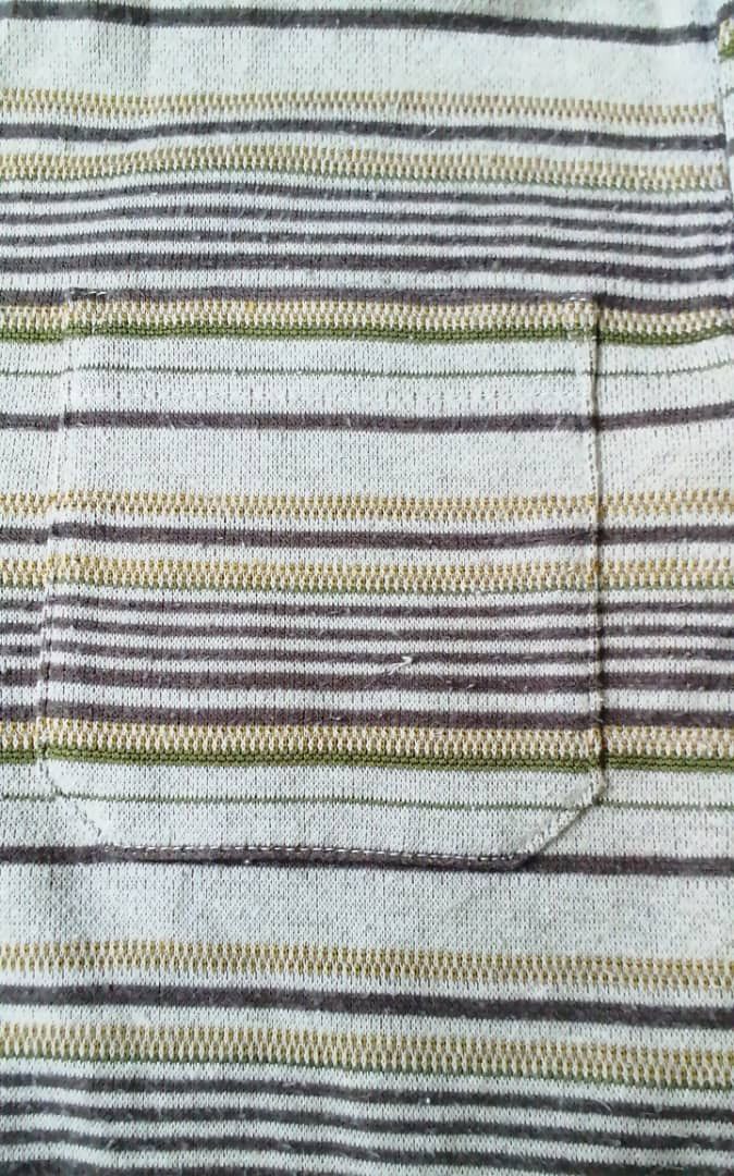 Japanese Brand Vintage Kansai O2 Knit Sweatshirt stripe line polo Size US L / EU 52-54 / 3 - 4 Thumbnail