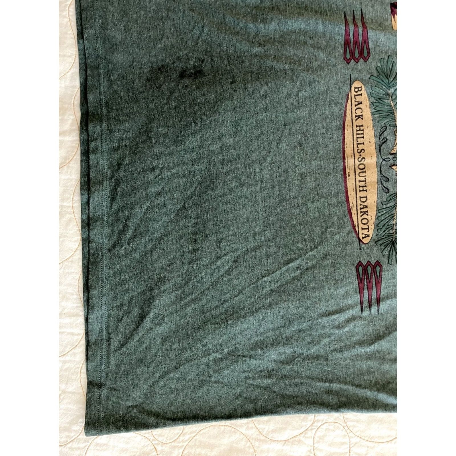 Jerzees VINTAGE 90s Mount Rushmore South Dakota Jerzees TShirt XL Green Men's Short Sleeve Cotton 90s Graphic Print Shirts Size US XL / EU 56 / 4 - 4 Thumbnail