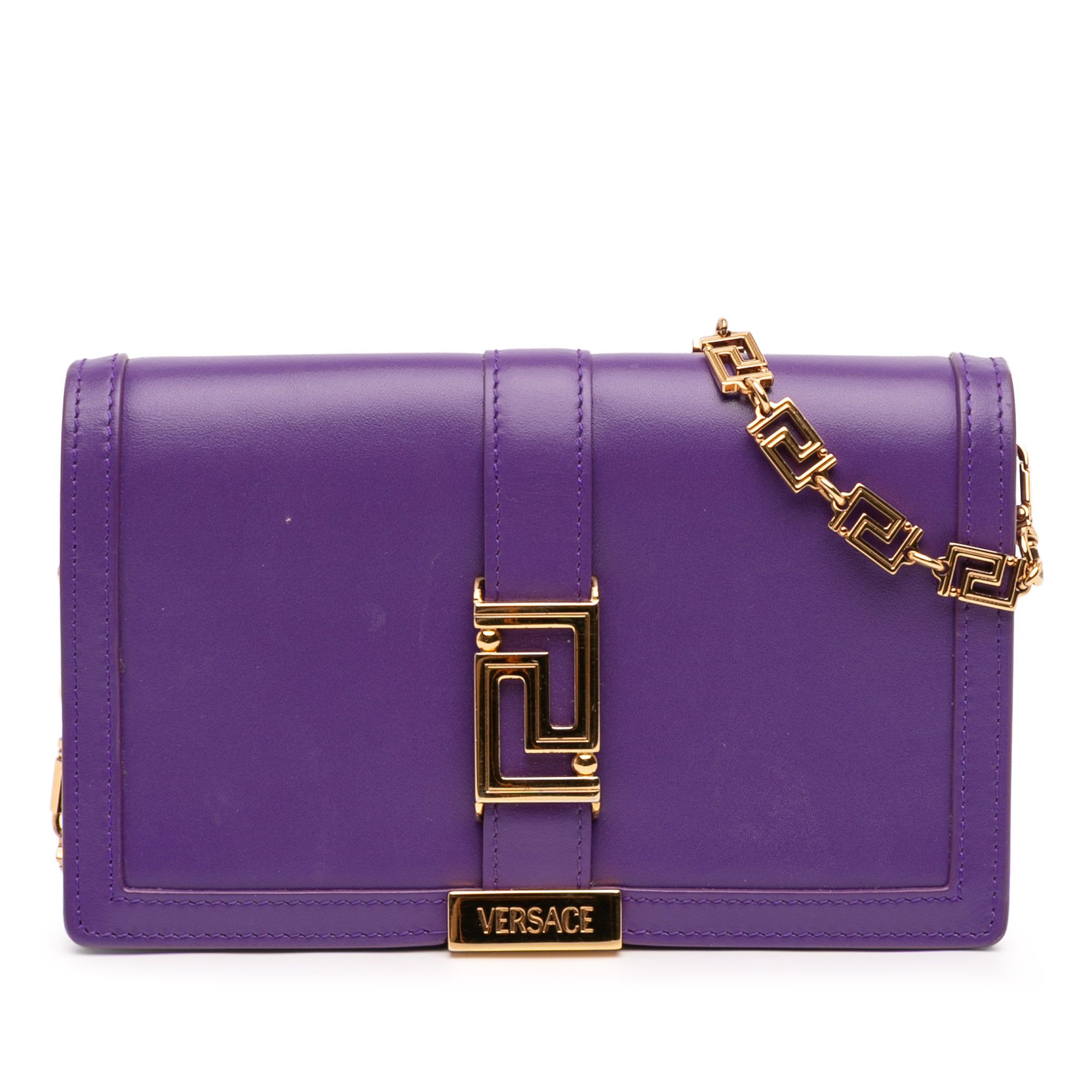 Versace Versace Leather Greca Goddess Wallet on Chain Size ONE SIZE - 1 Thumbnail