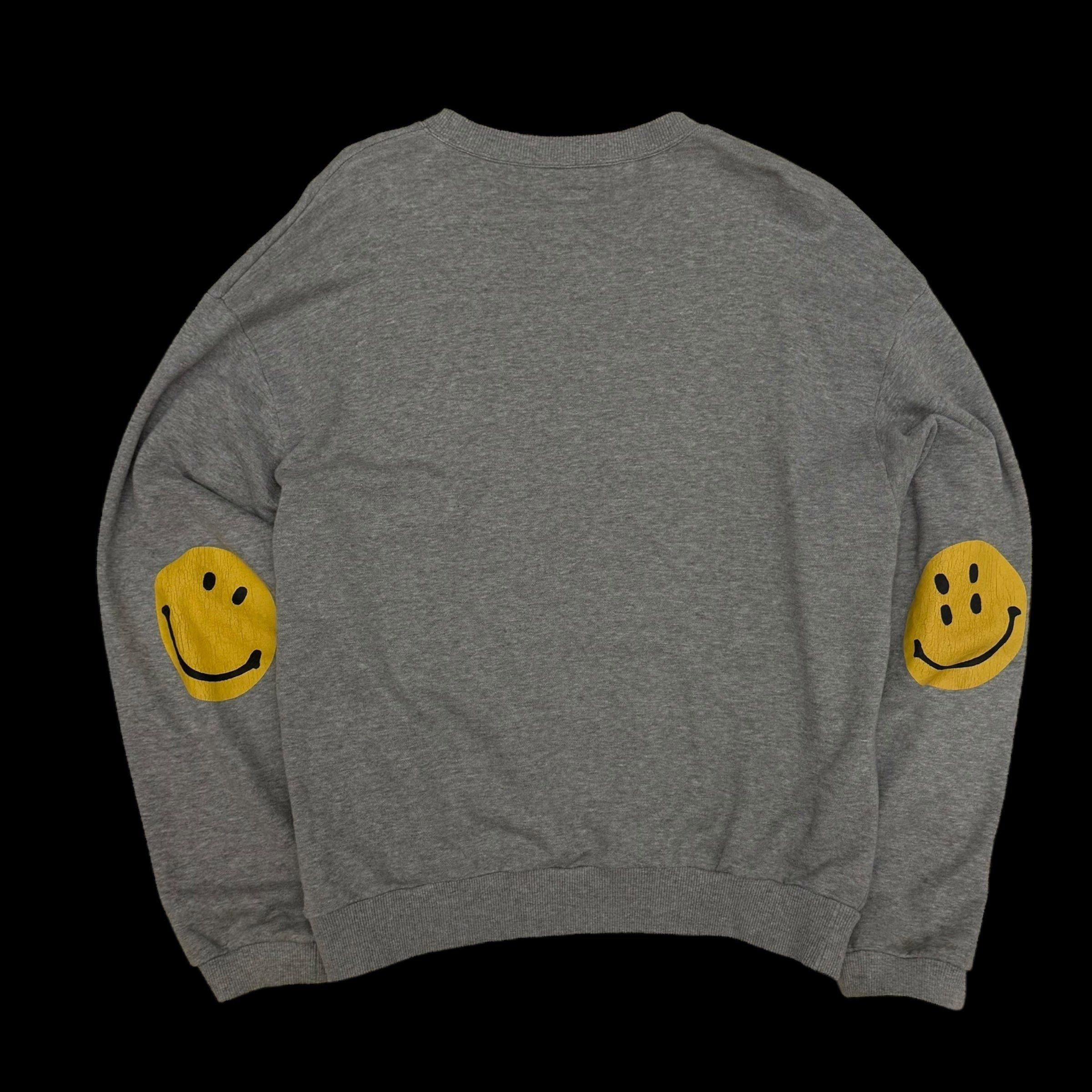 Kapital Smiley Crewneck Sweatshirt Grey (Size 5)