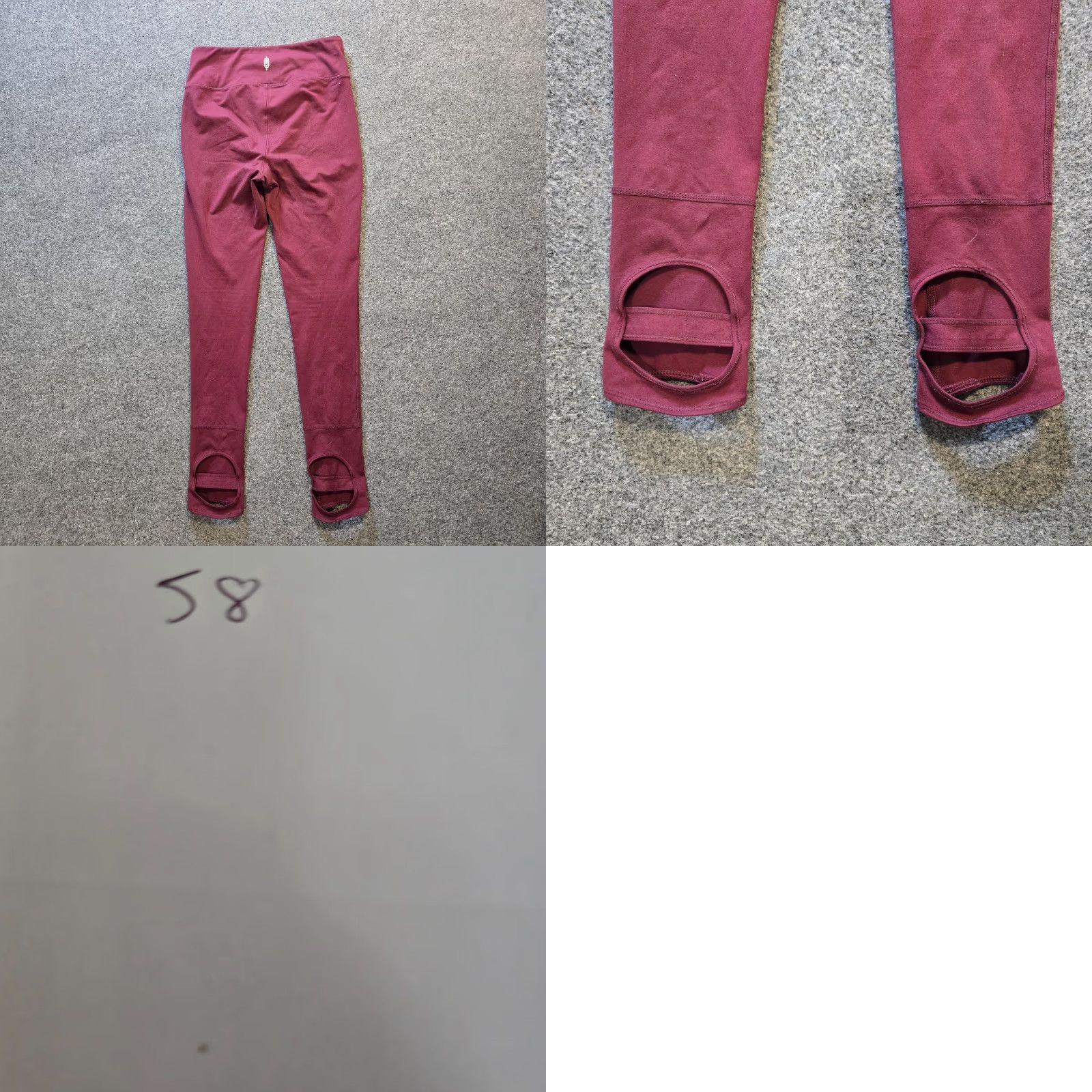 Free People Free People Pants Women Small Red Burgundy Stretch Legging Workout Casual Ankle Skinny Activewear Casual Wear Womens Size 28" / US 6 / IT 42 - 8 Thumbnail