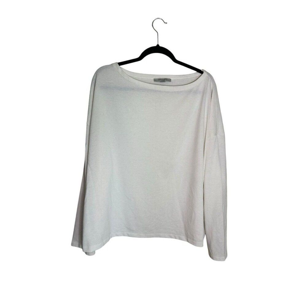 Allsaints AllSaints Rita Tee Women's Large White Long Sleeve Oversize Size L / US 10 / IT 46 - 2 Thumbnail