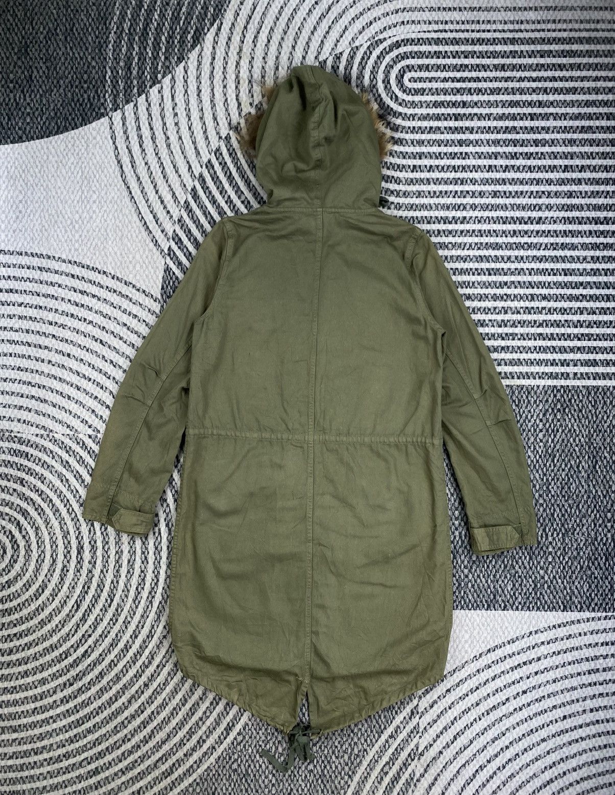 Japanese Brand Vtg Mystic Army Green Faux Fur Trimmed Hood Parka Size US S / EU 44-46 / 1 - 2 Thumbnail