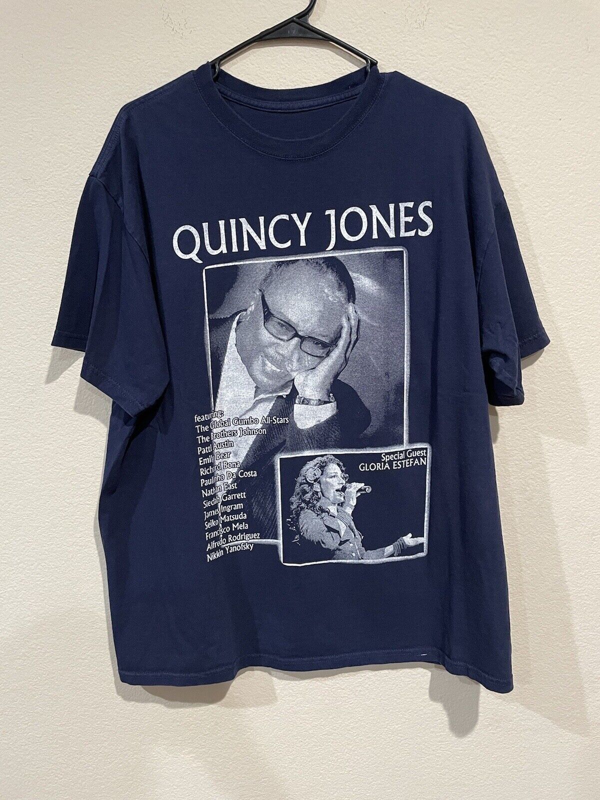 Band Tees Vintage new Quincy Jones Gloria Estefan Tour T Shirt Size US L / EU 52-54 / 3 - 2 Thumbnail