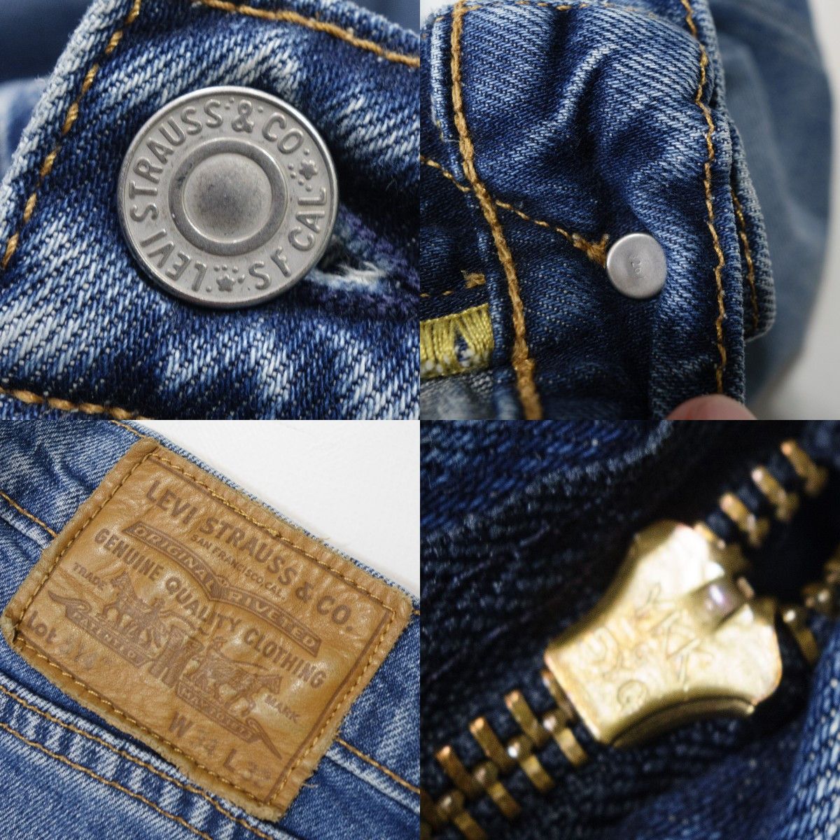 Levi's 514 Big E Premium Selvedge Washed Cropped Jeans Size US 34 / EU 50 - 9 Thumbnail